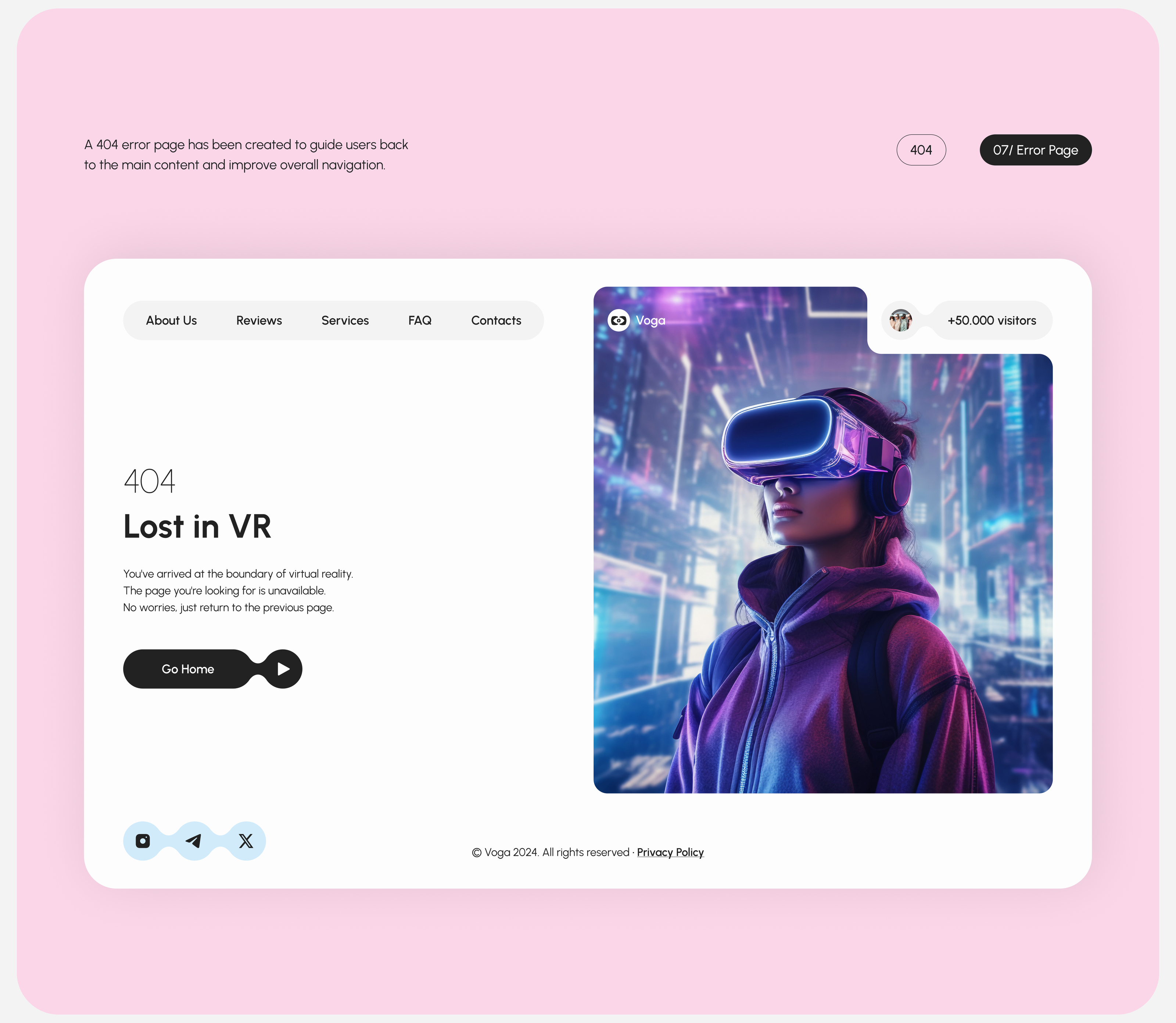 Virtual Reality Club VOGA | UX/UI Design — Изображение №9 — Интерфейсы на Dprofile