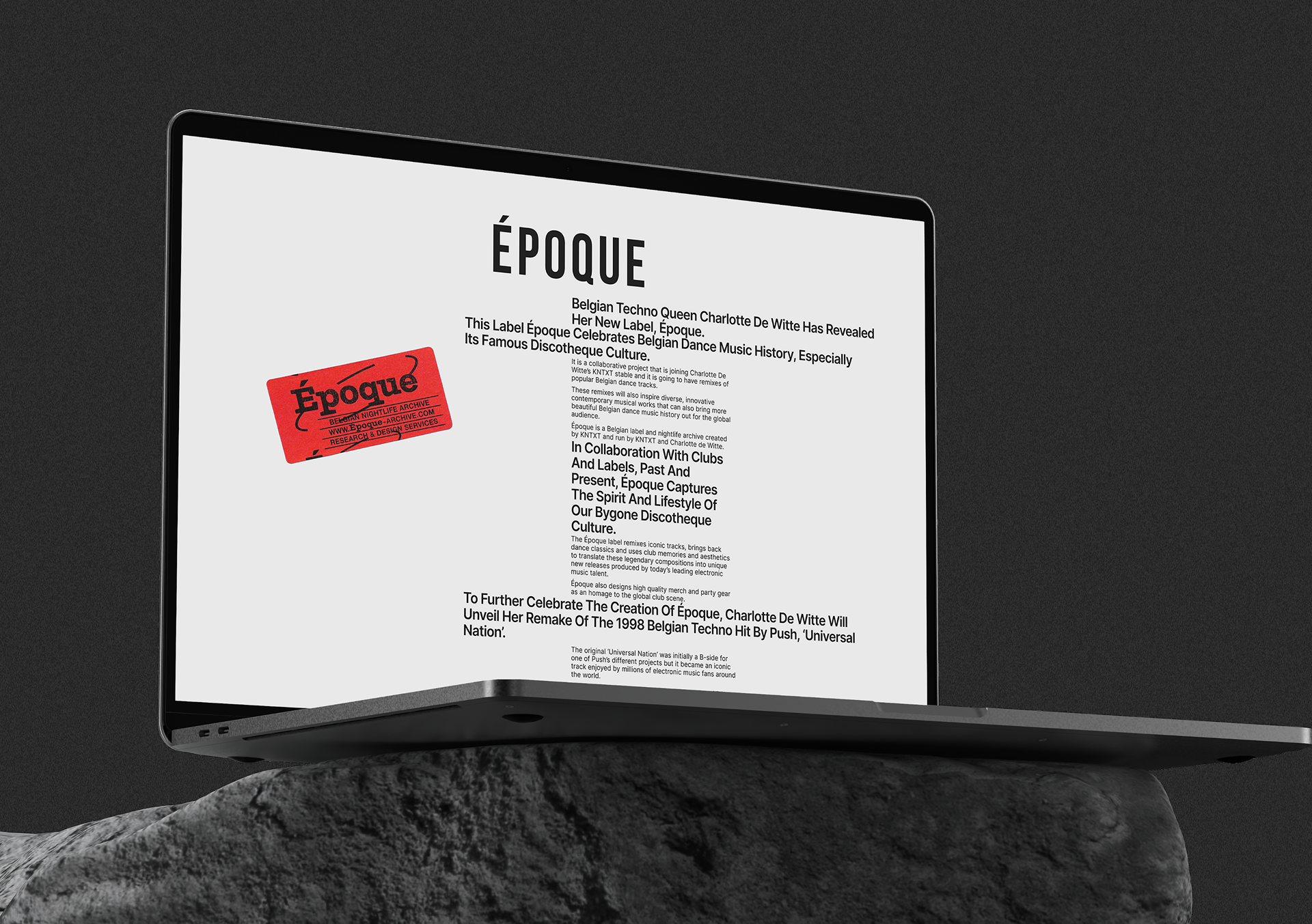 Charlotte De Witte | Corporate Website | UX/UI — Изображение №10 — Интерфейсы, Брендинг на Dprofile