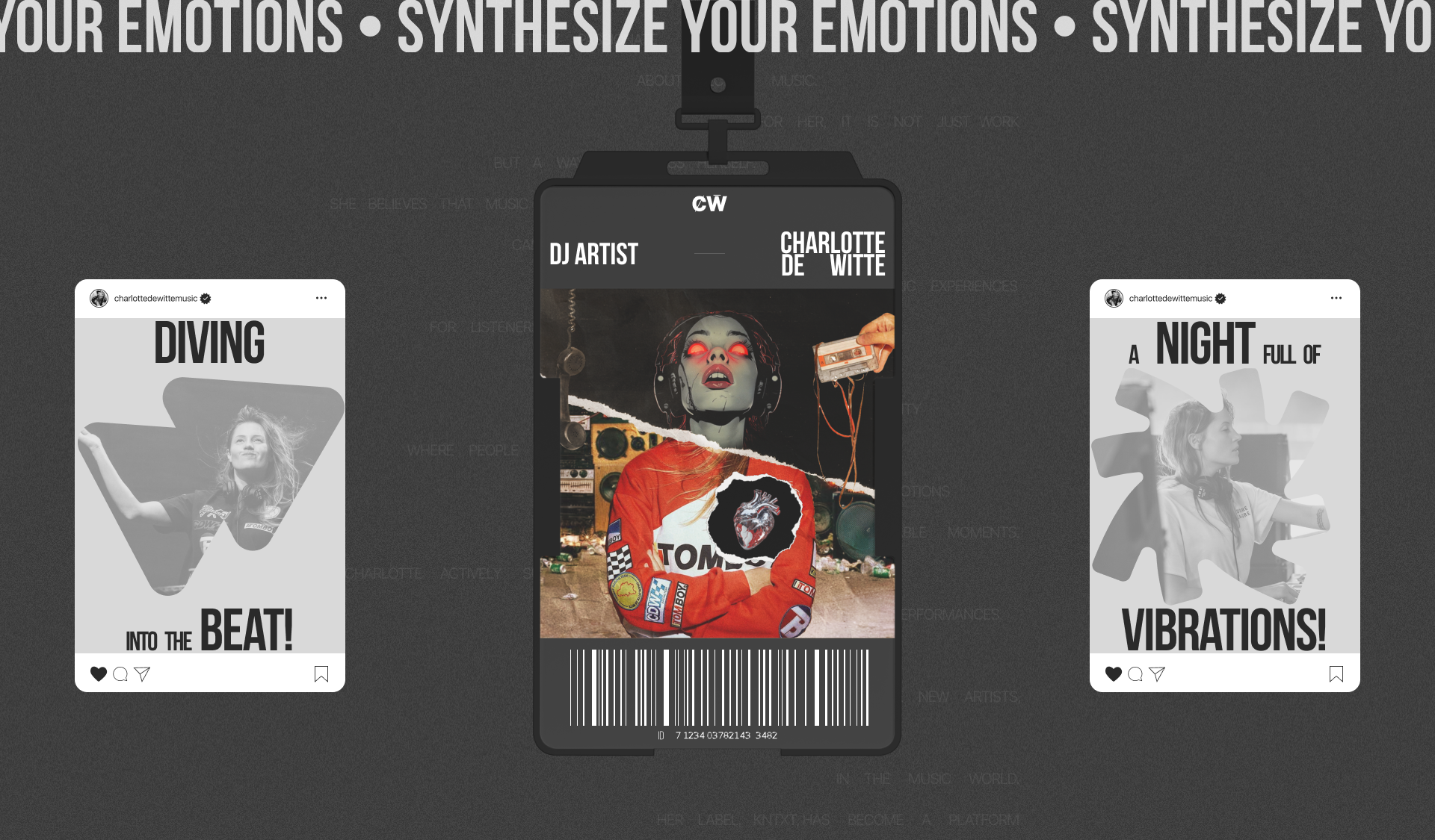 Charlotte De Witte | Corporate Website | UX/UI — Изображение №11 — Интерфейсы, Брендинг на Dprofile