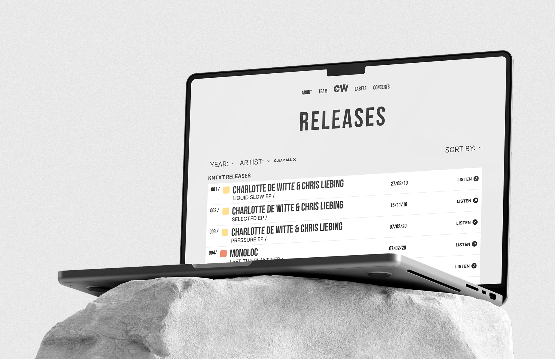 Charlotte De Witte | Corporate Website | UX/UI — Изображение №7 — Интерфейсы, Брендинг на Dprofile