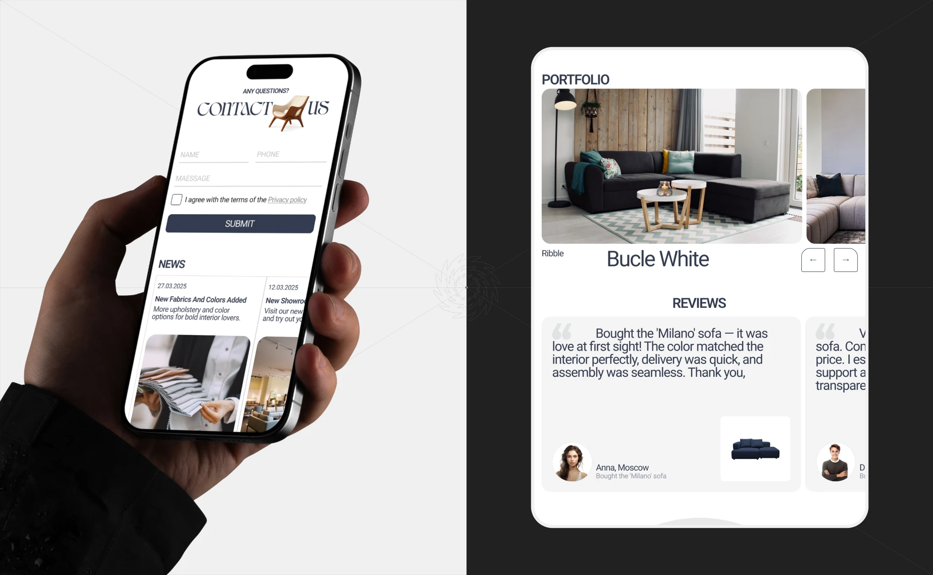 Cozy Corner — Minimal Furniture (E-Commerce) — Изображение №4 — Интерфейсы на Dprofile