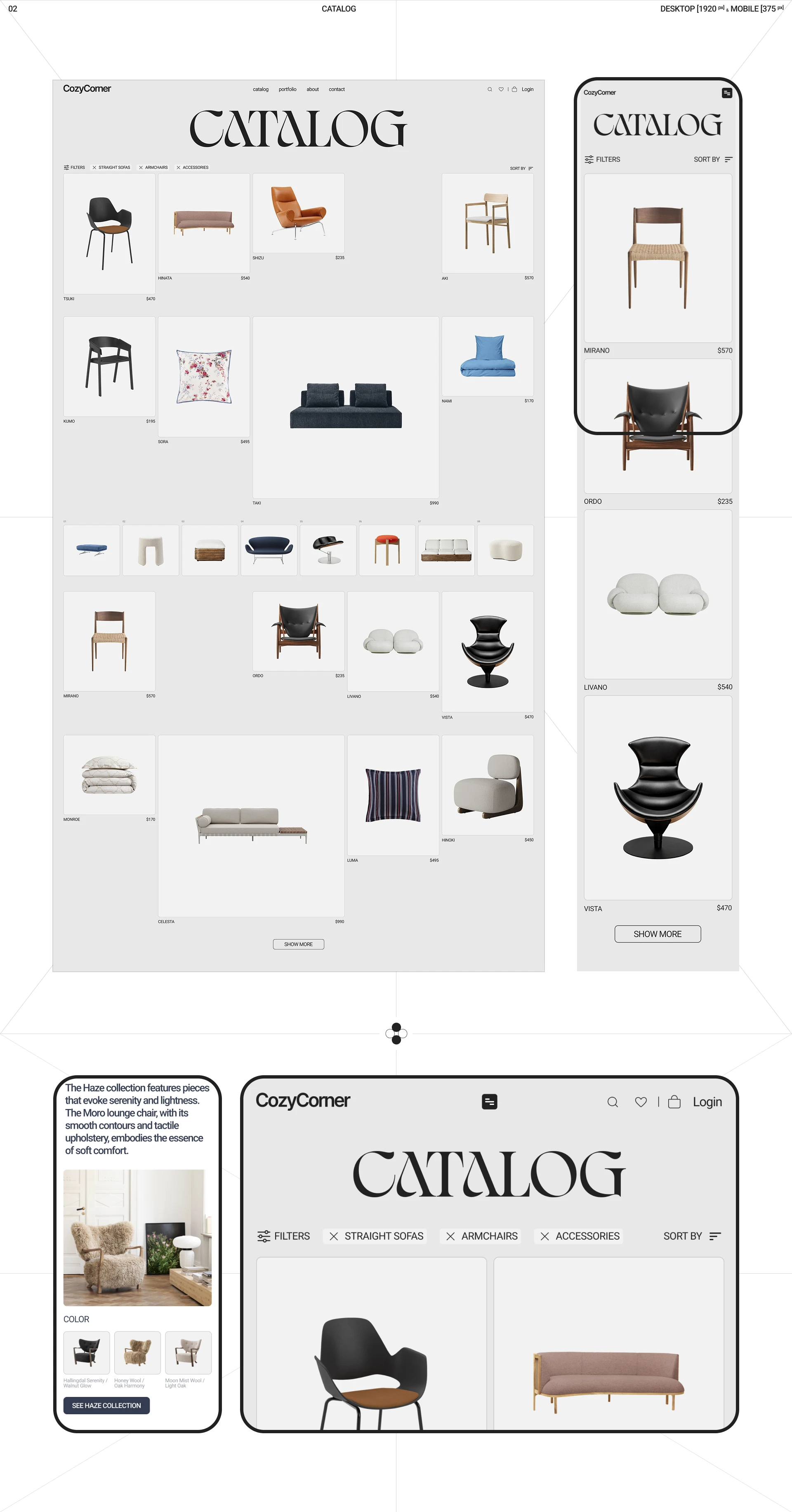 Cozy Corner — Minimal Furniture (E-Commerce) — Изображение №6 — Интерфейсы на Dprofile