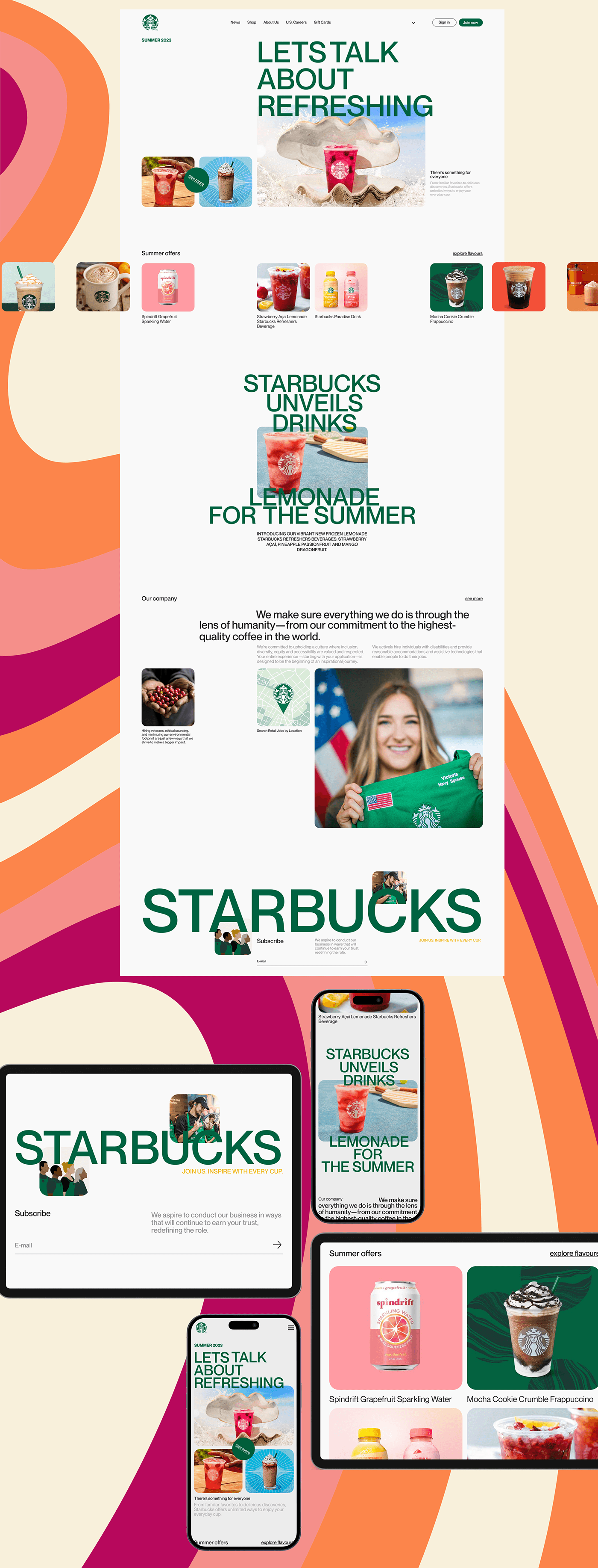 Starbucks | Corporate website — Изображение №2 — Интерфейсы, Брендинг на Dprofile