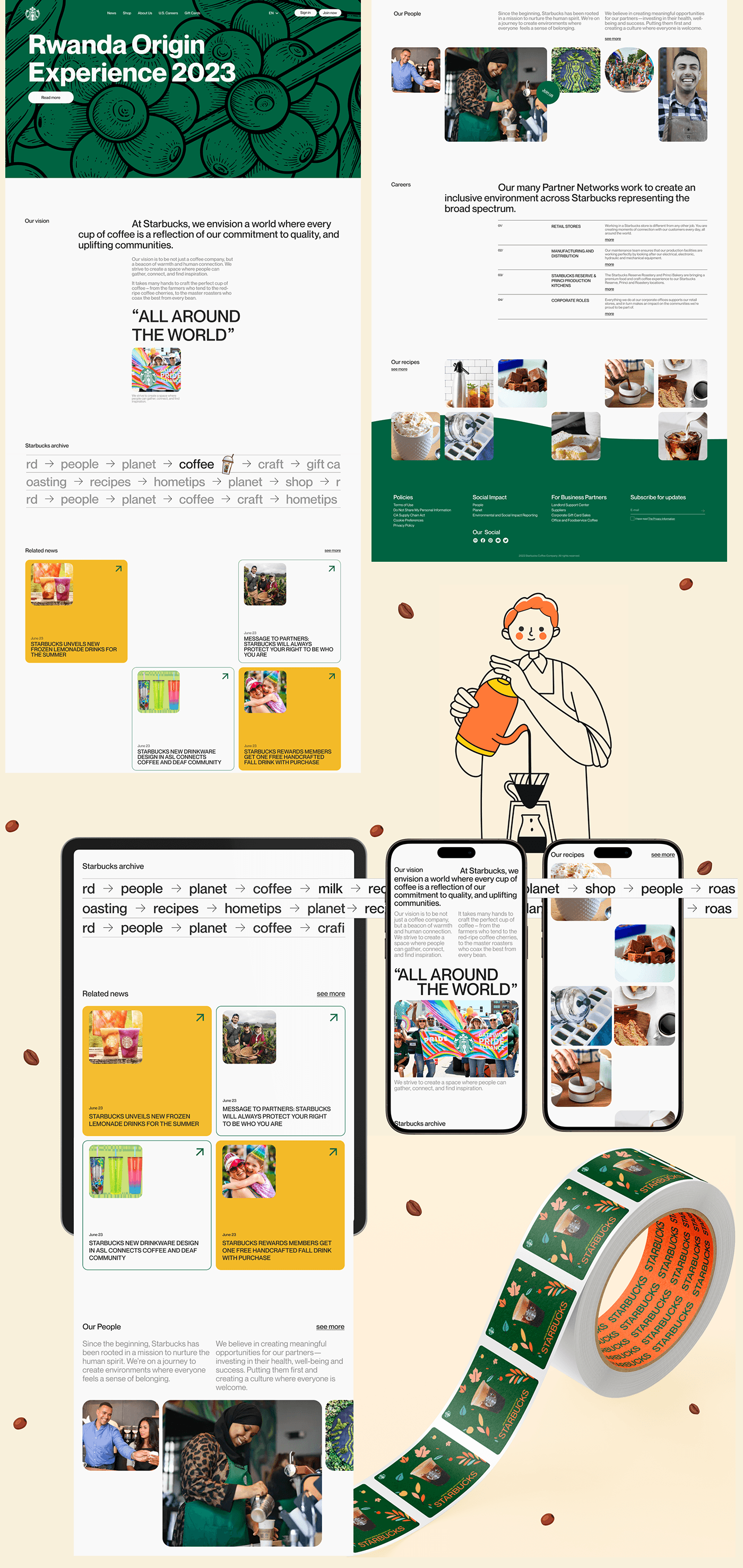 Starbucks | Corporate website — Изображение №4 — Интерфейсы, Брендинг на Dprofile