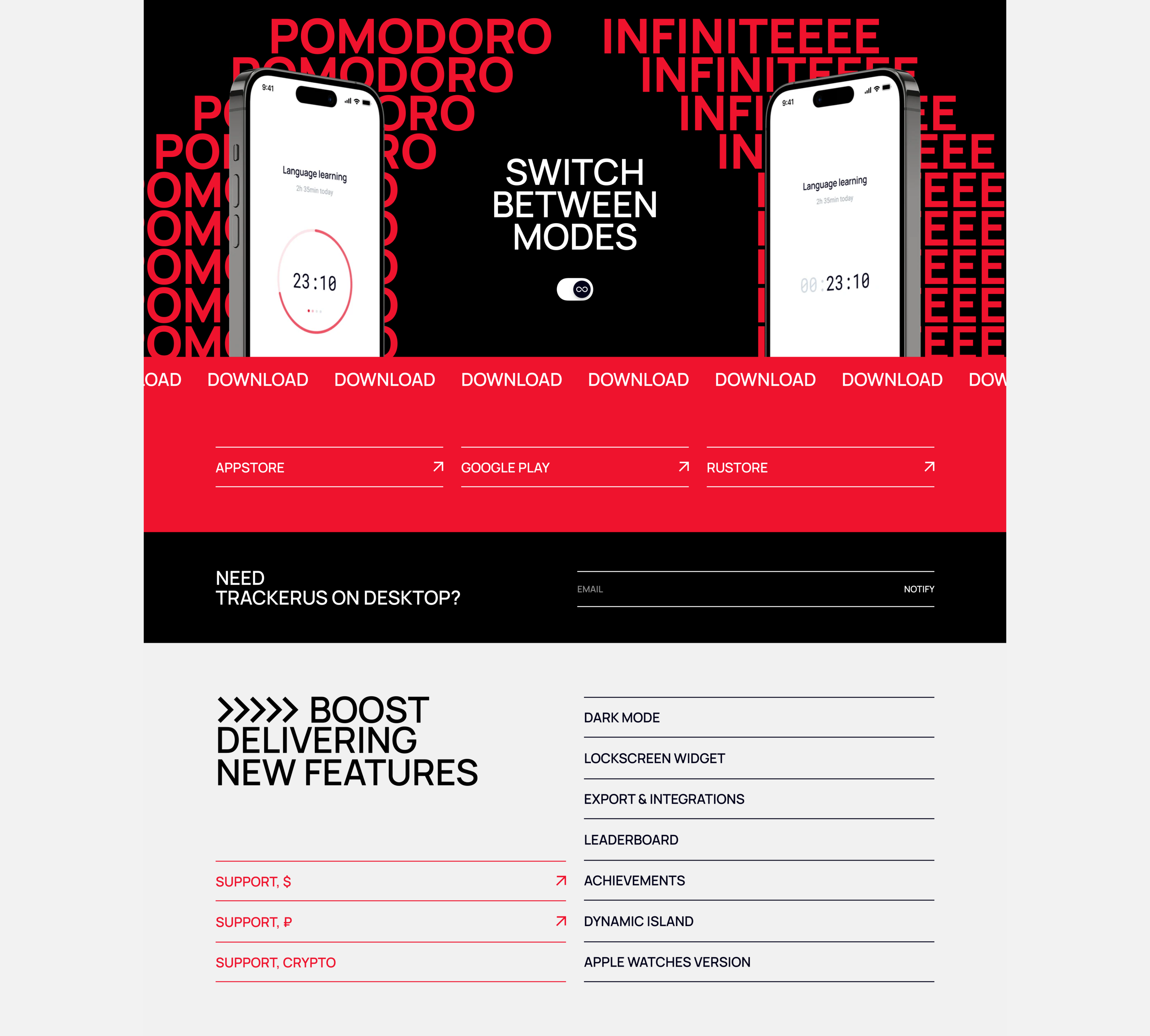 Trackerus – Тайм-трекер & Помодоро-таймер — Изображение №9 — Интерфейсы, Брендинг на Dprofile