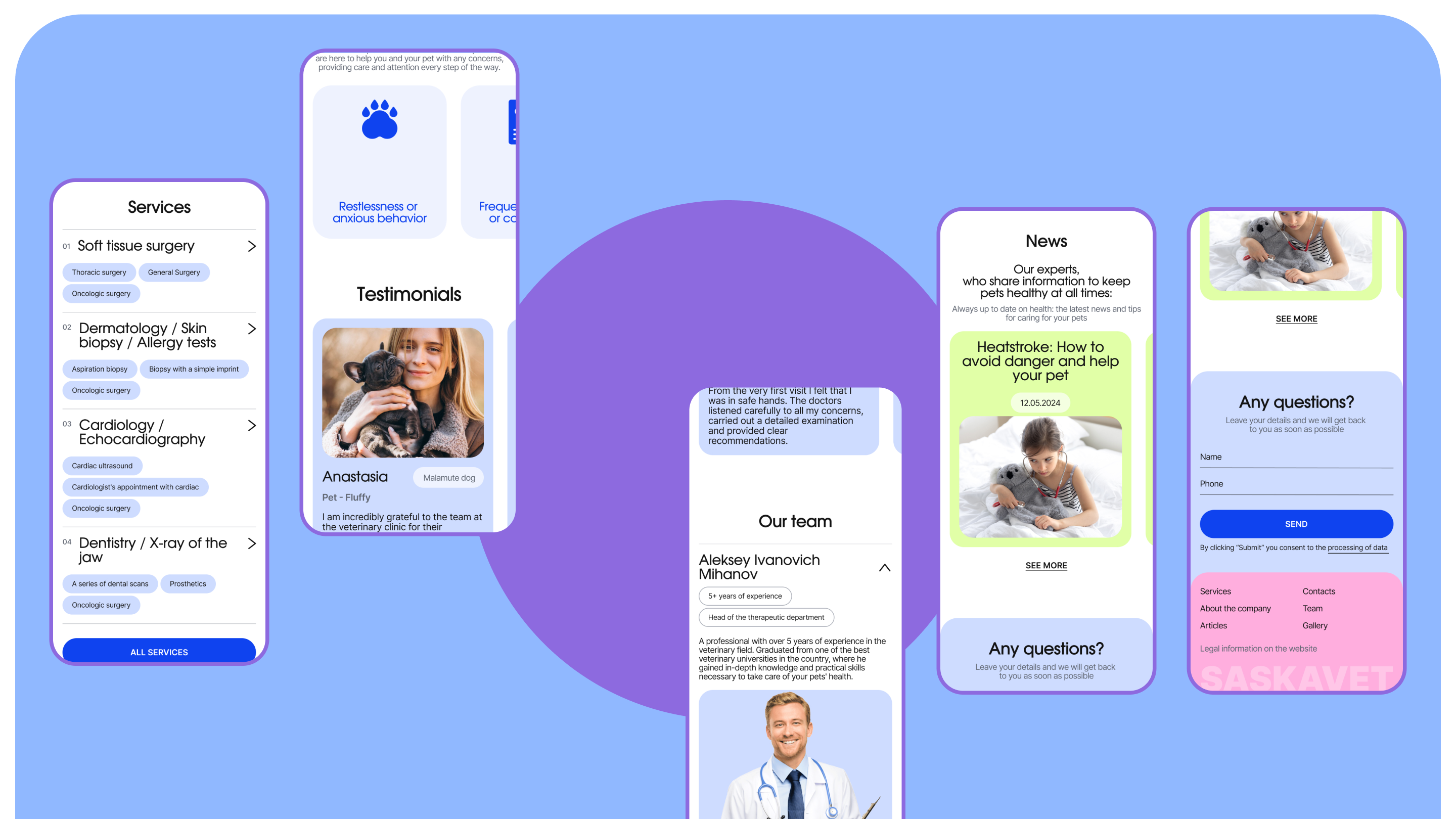 SASKAVET. Veterinary website — Изображение №8 — Интерфейсы, Брендинг на Dprofile