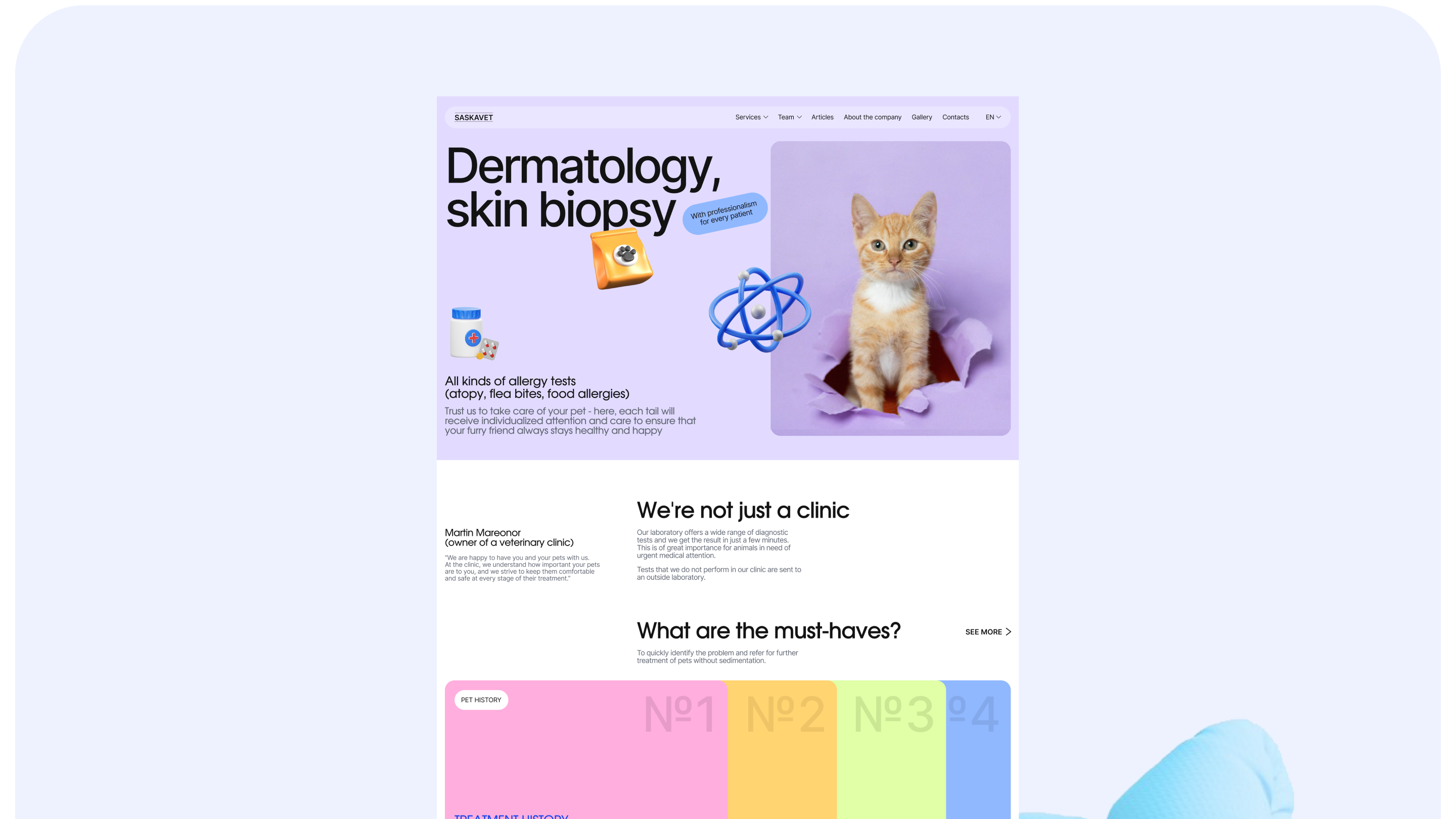 SASKAVET. Veterinary website — Изображение №16 — Интерфейсы, Брендинг на Dprofile