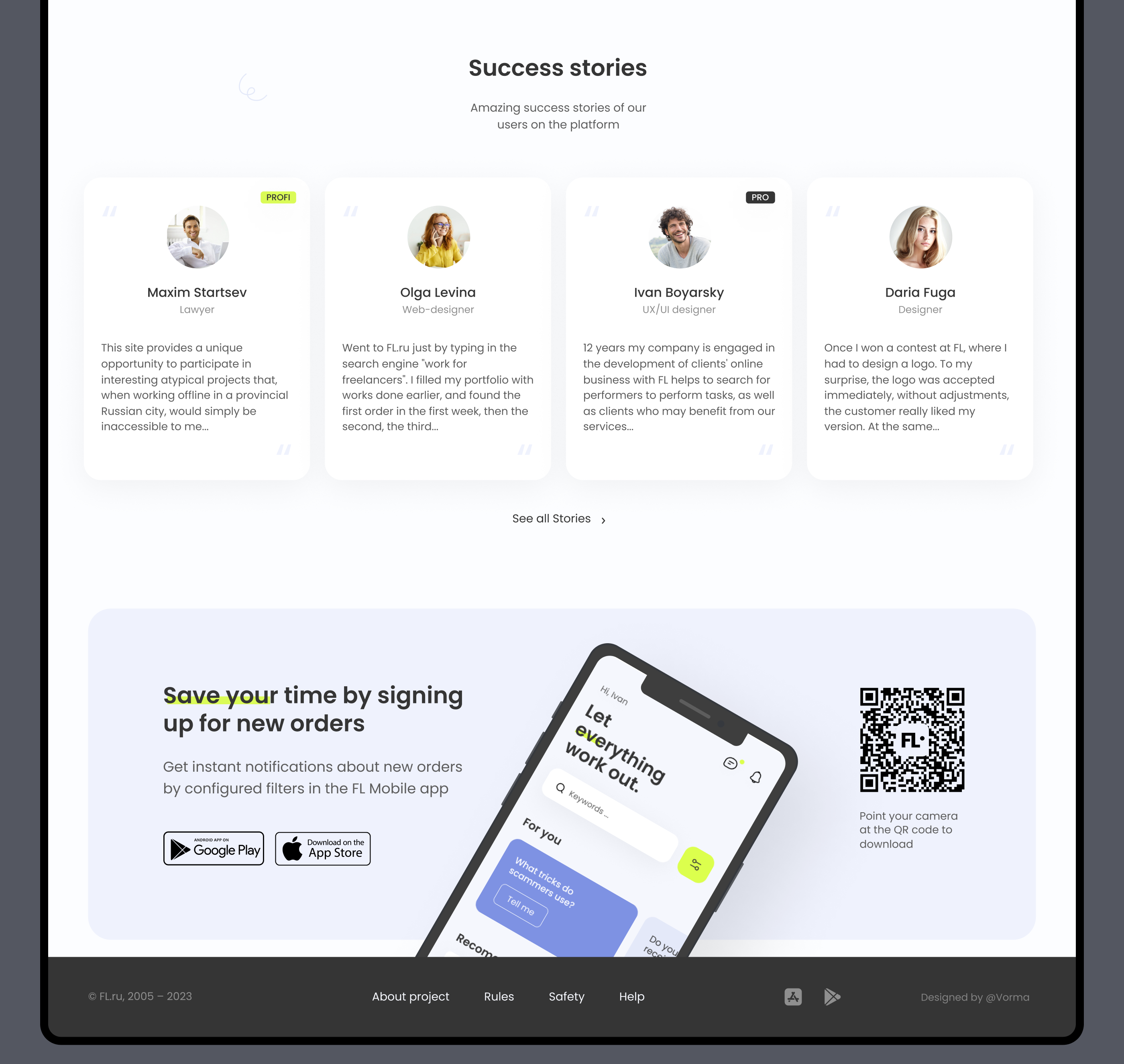 Redesign concept FL.ru - big freelance platform — Изображение №5 — Интерфейсы, Брендинг на Dprofile