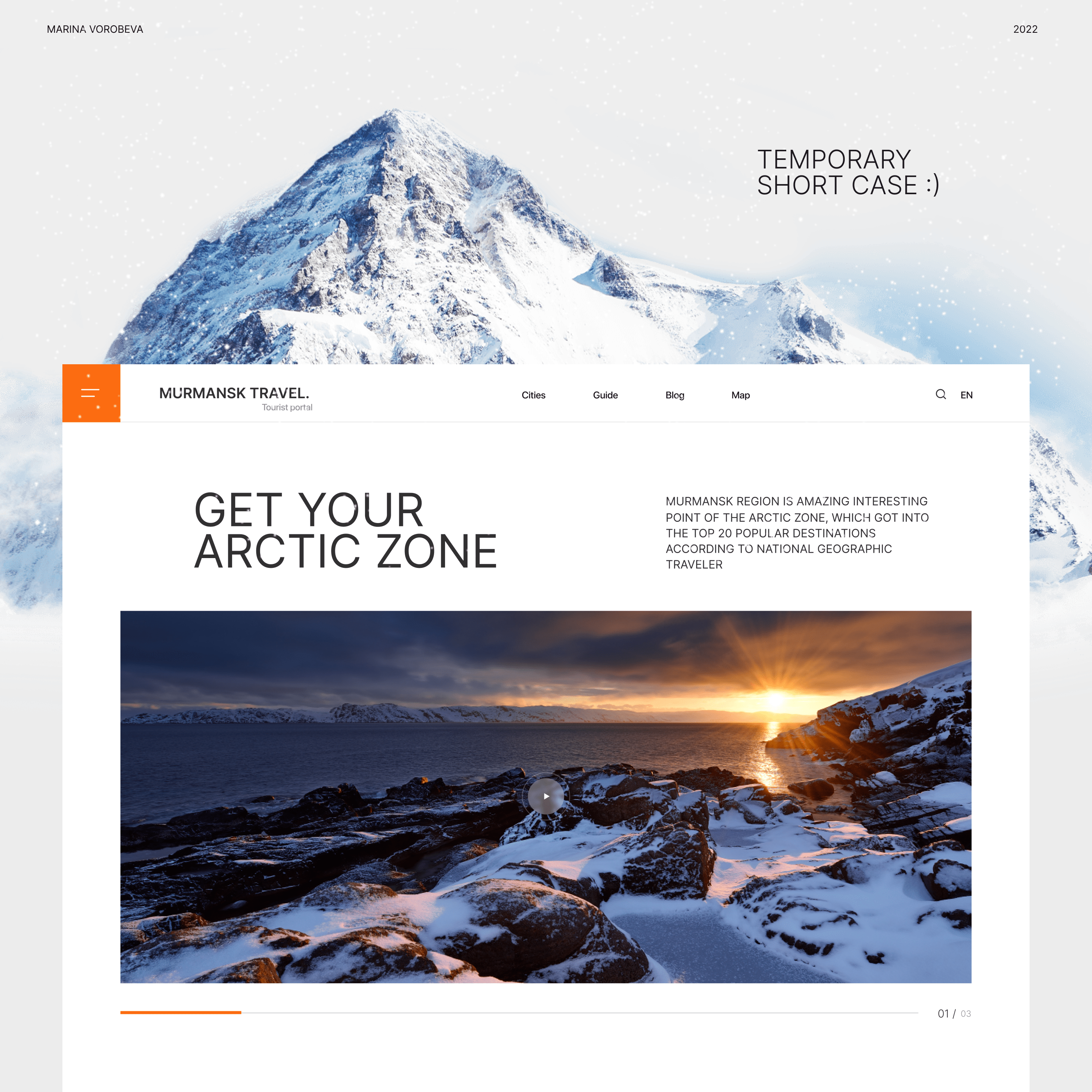 MURMANSK TRAVEL. Tourist portal — Изображение №1 — Интерфейсы на Dprofile