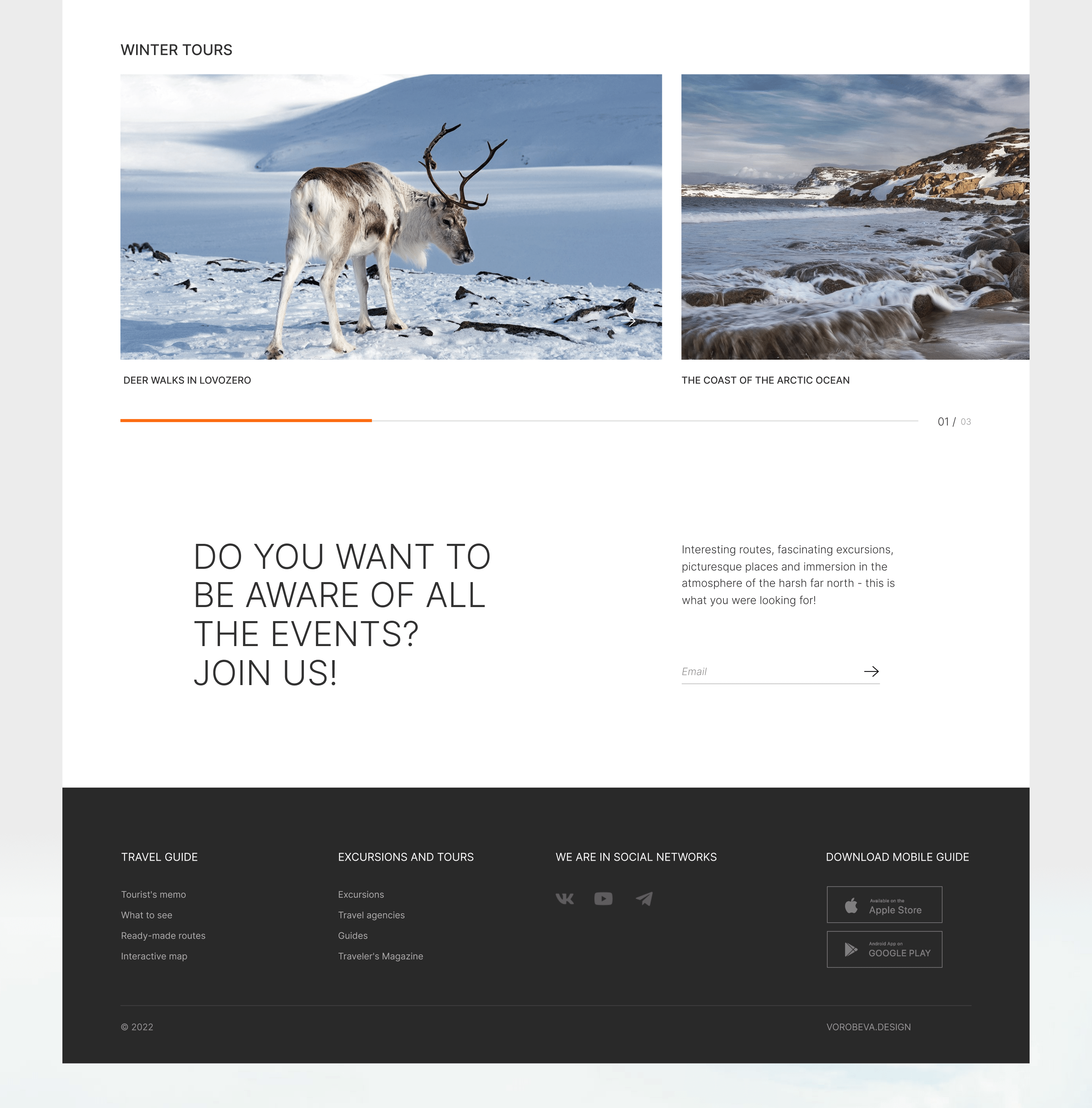 MURMANSK TRAVEL. Tourist portal — Изображение №4 — Интерфейсы на Dprofile
