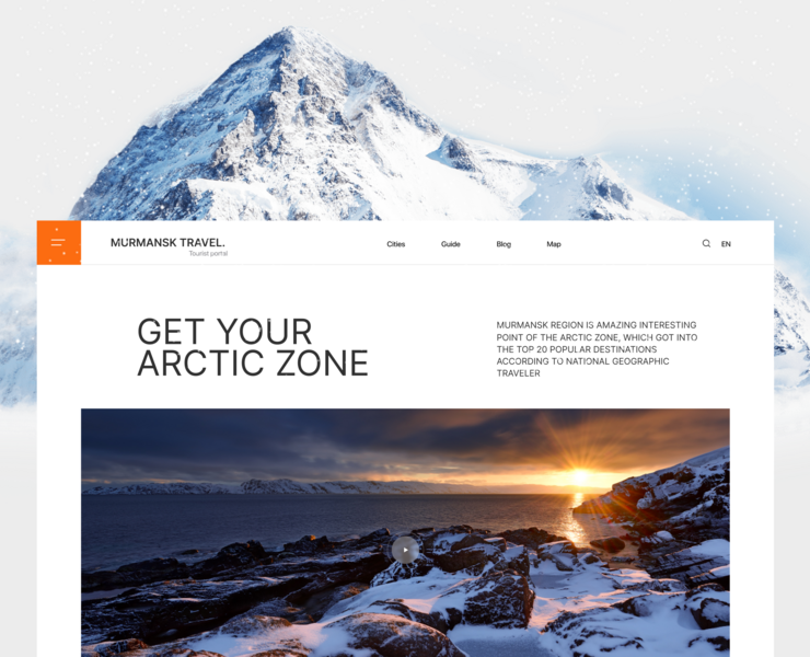 MURMANSK TRAVEL. Tourist portal — Интерфейсы на Dprofile