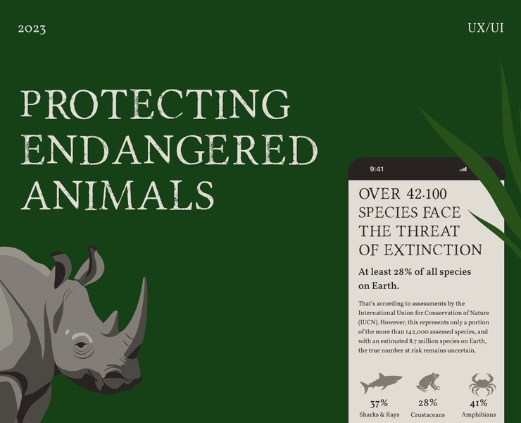 Protecting Endangered Animals / Website Concept Design — Интерфейсы на Dprofile