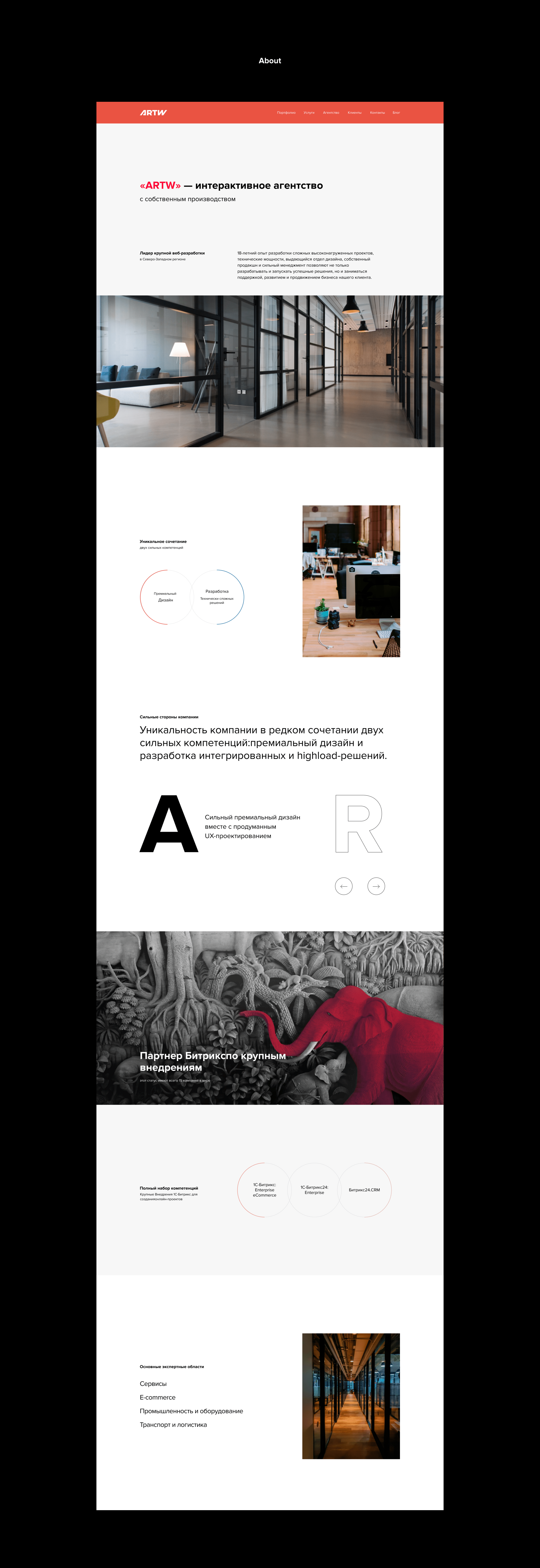ARTW — Agency website Redesign Concept — Изображение №6 — Интерфейсы на Dprofile