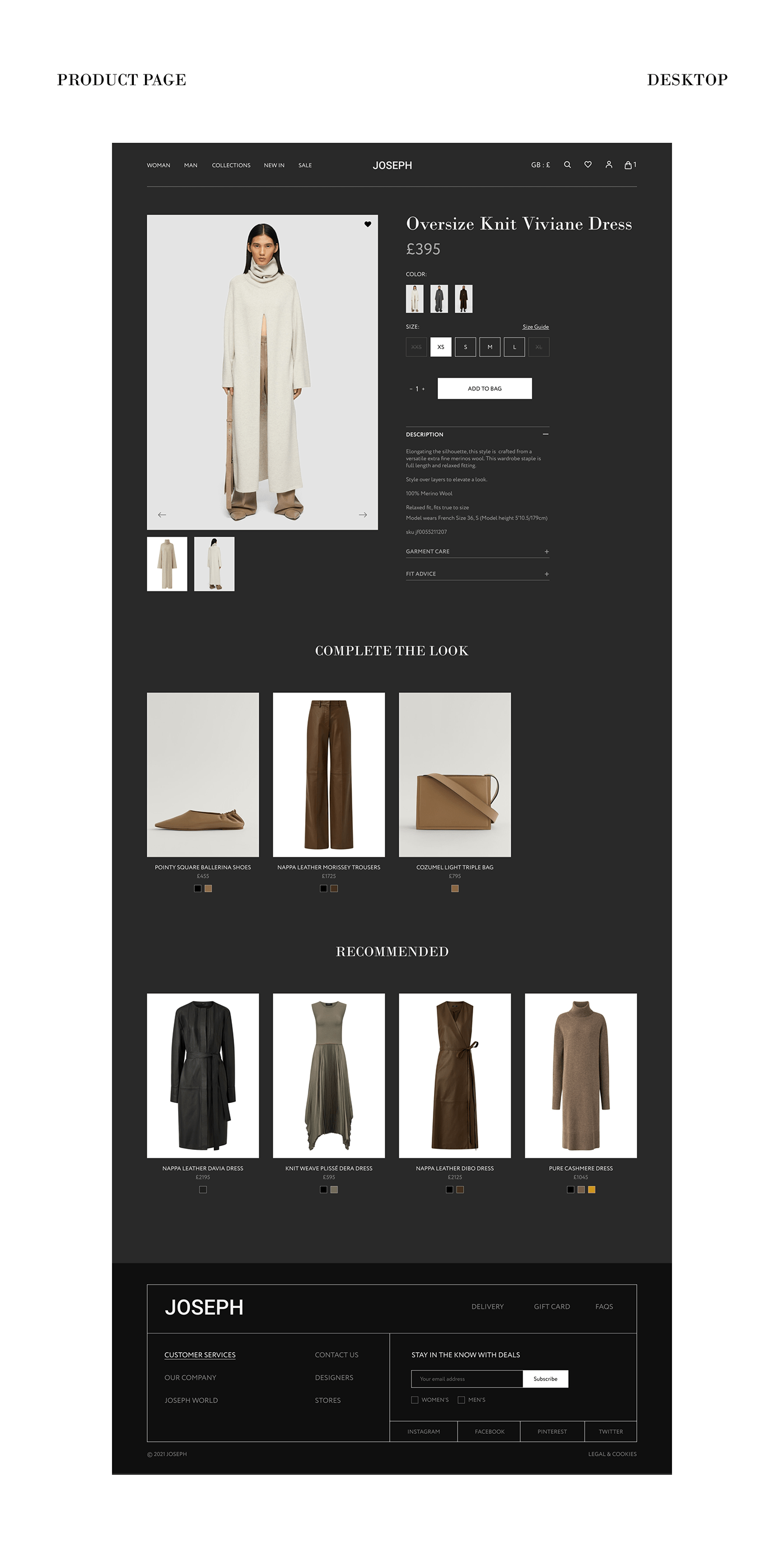 Joseph / E-commerce concept — Изображение №11 — Интерфейсы, Маркетинг на Dprofile