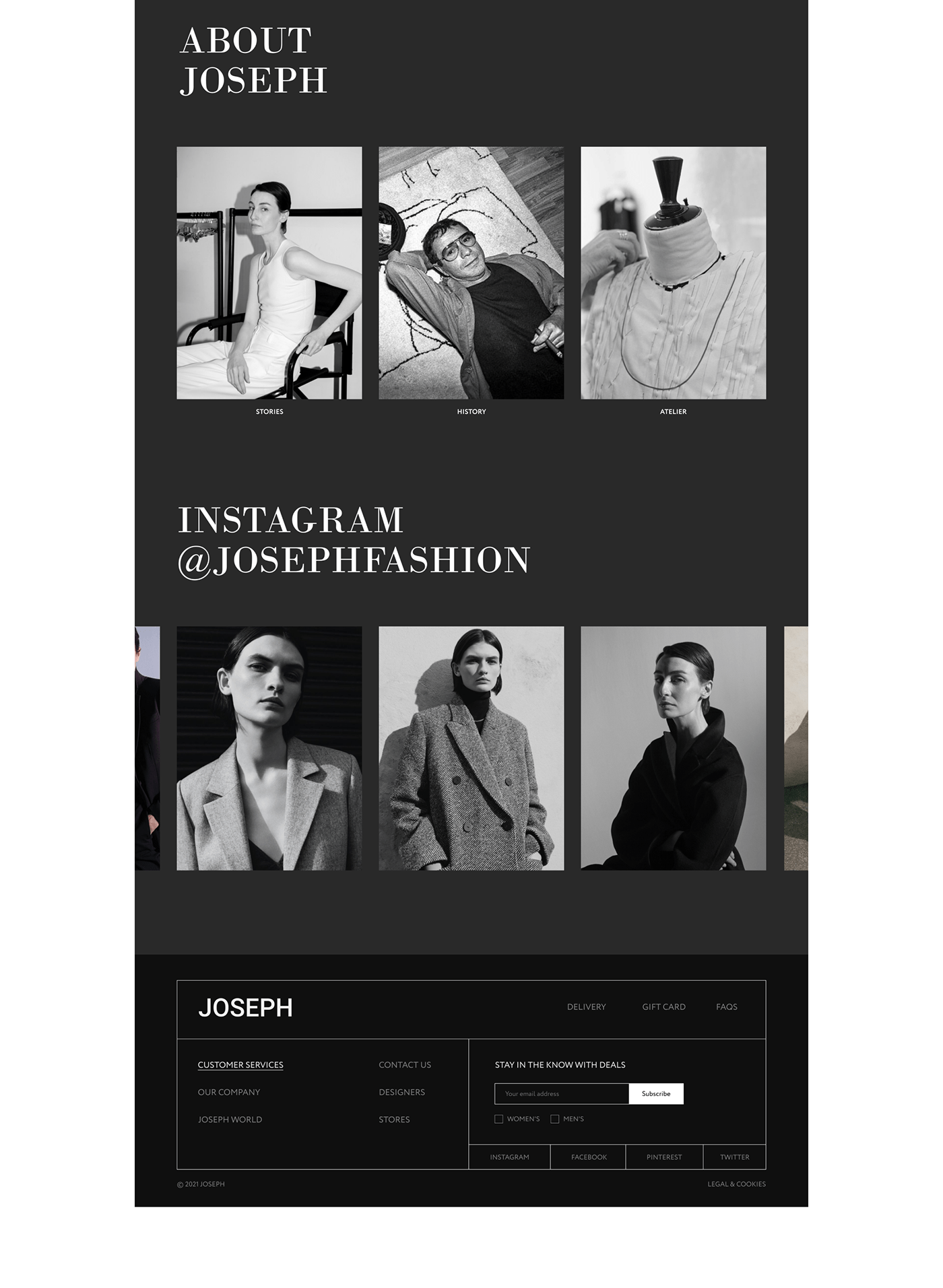 Joseph / E-commerce concept — Изображение №4 — Интерфейсы, Маркетинг на Dprofile