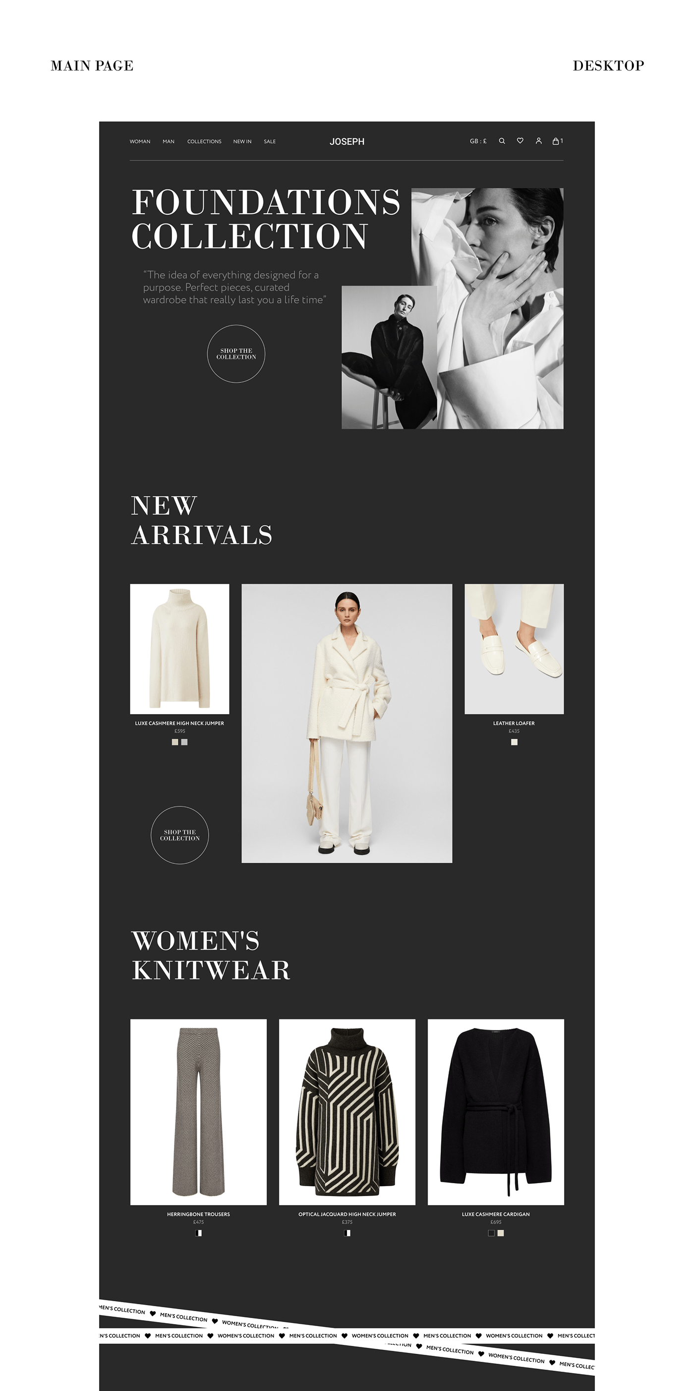 Joseph / E-commerce concept — Изображение №2 — Интерфейсы, Маркетинг на Dprofile