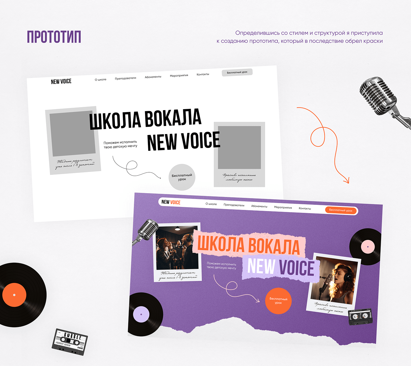 Web site for the Vocal school — Изображение №4 — Интерфейсы, Иллюстрация на Dprofile