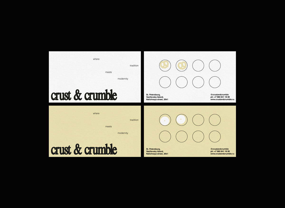 crust & crumble // фирменный стиль для пекарни — Изображение №9 — Брендинг, Графика на Dprofile