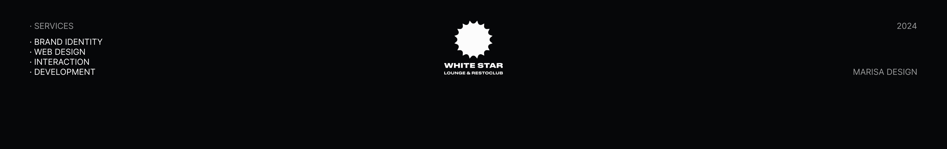 Website Lounge Bar WHITE STAR — Изображение №1 — Интерфейсы, Брендинг на Dprofile