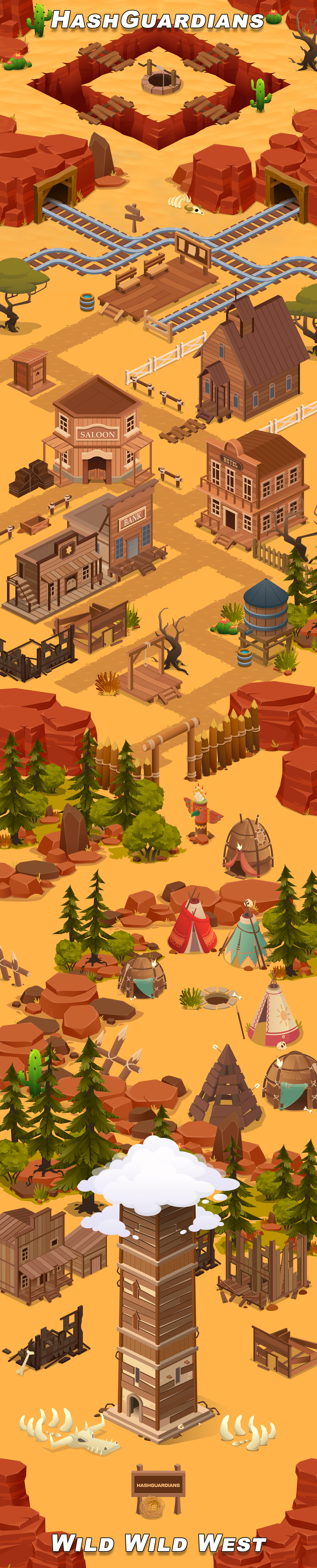 HashGuardians - Wild West (2021) — Изображение №1 — Интерфейсы, Иллюстрация на Dprofile