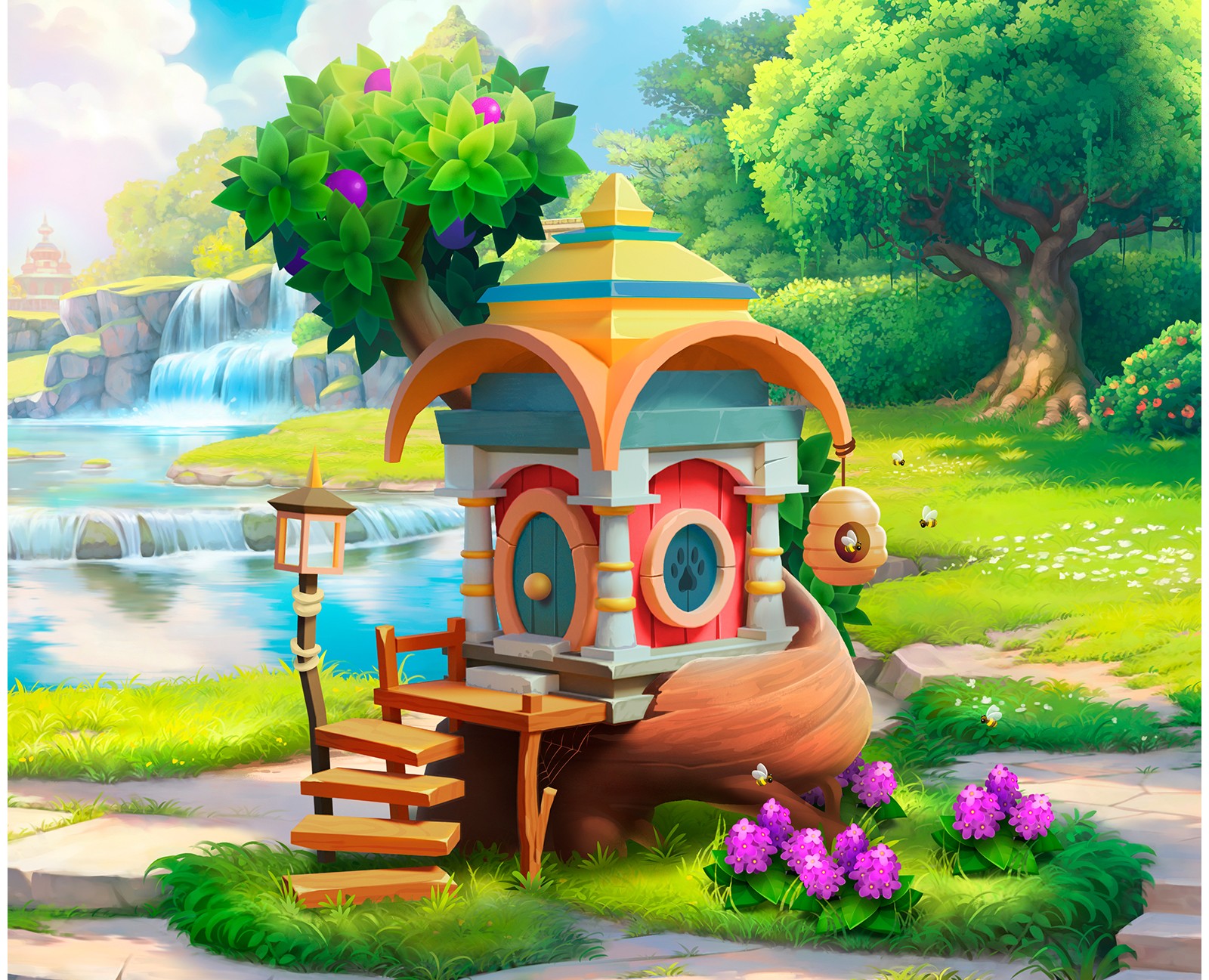 Медвежий домик — Иллюстрация, 3D на Dprofile