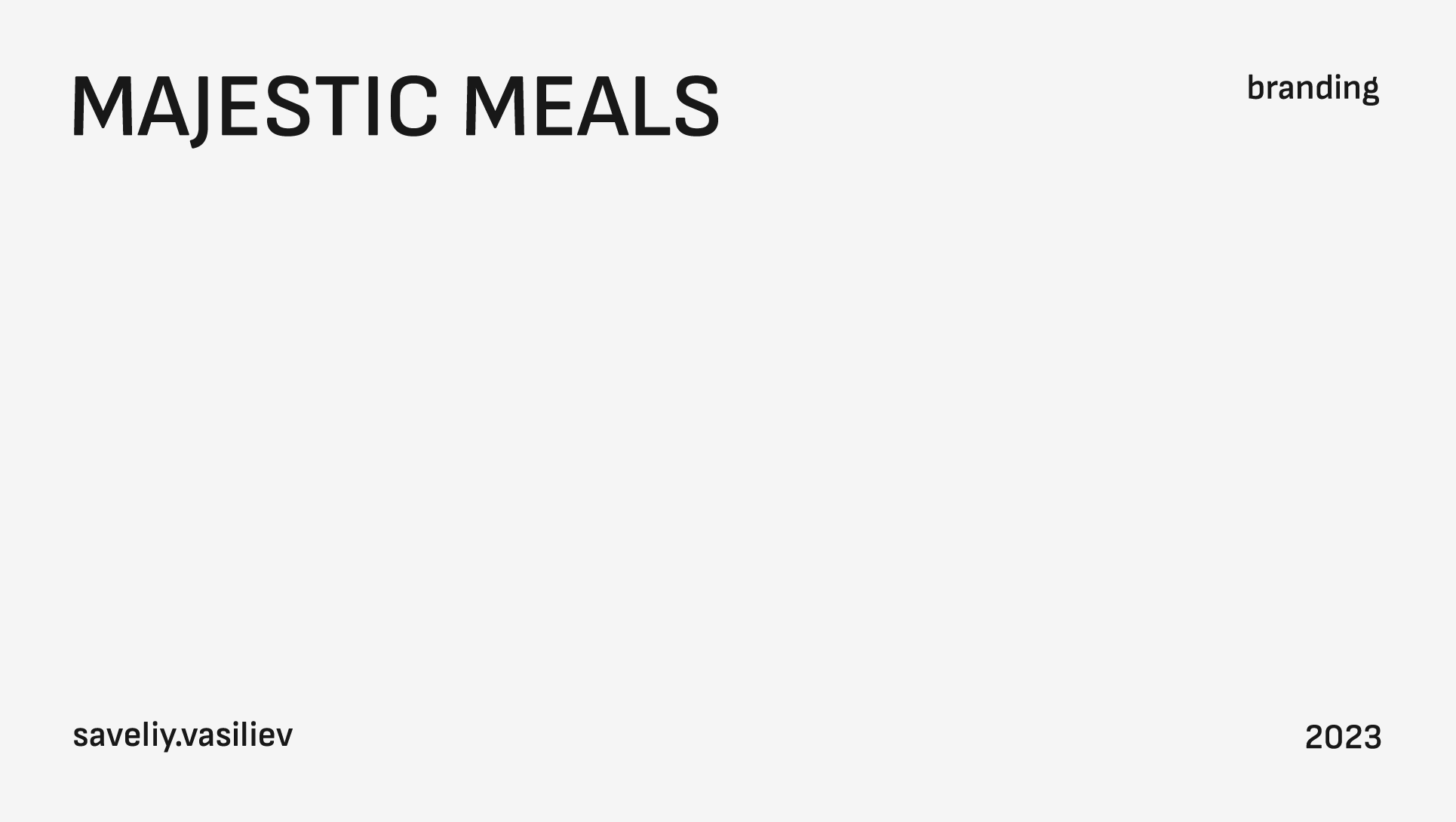 MAJESTIC MEALS - Restaurant — Изображение №1 — Брендинг на Dprofile