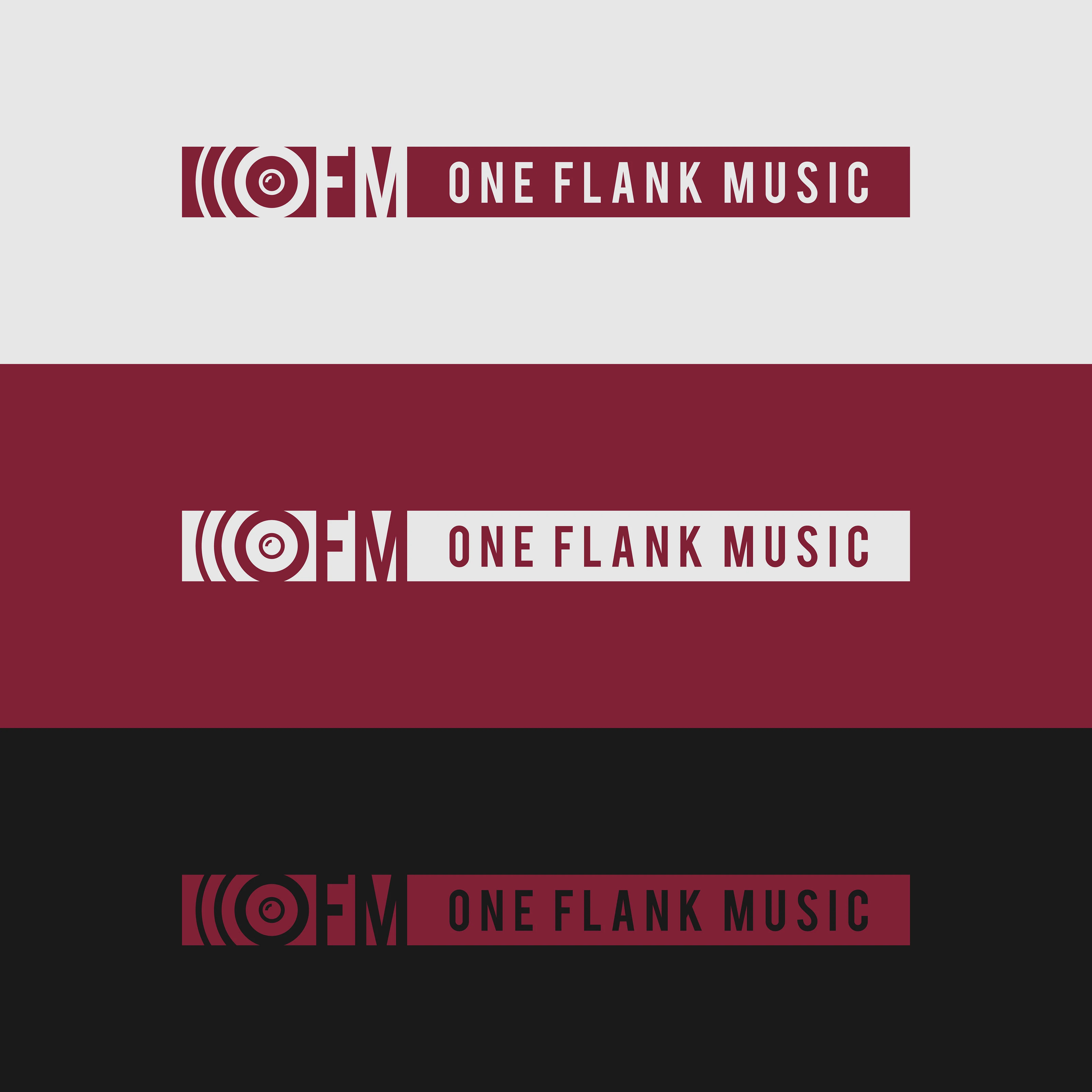 Логотип ONE FLANK MUSIC — Изображение №3 — Брендинг, Графика на Dprofile