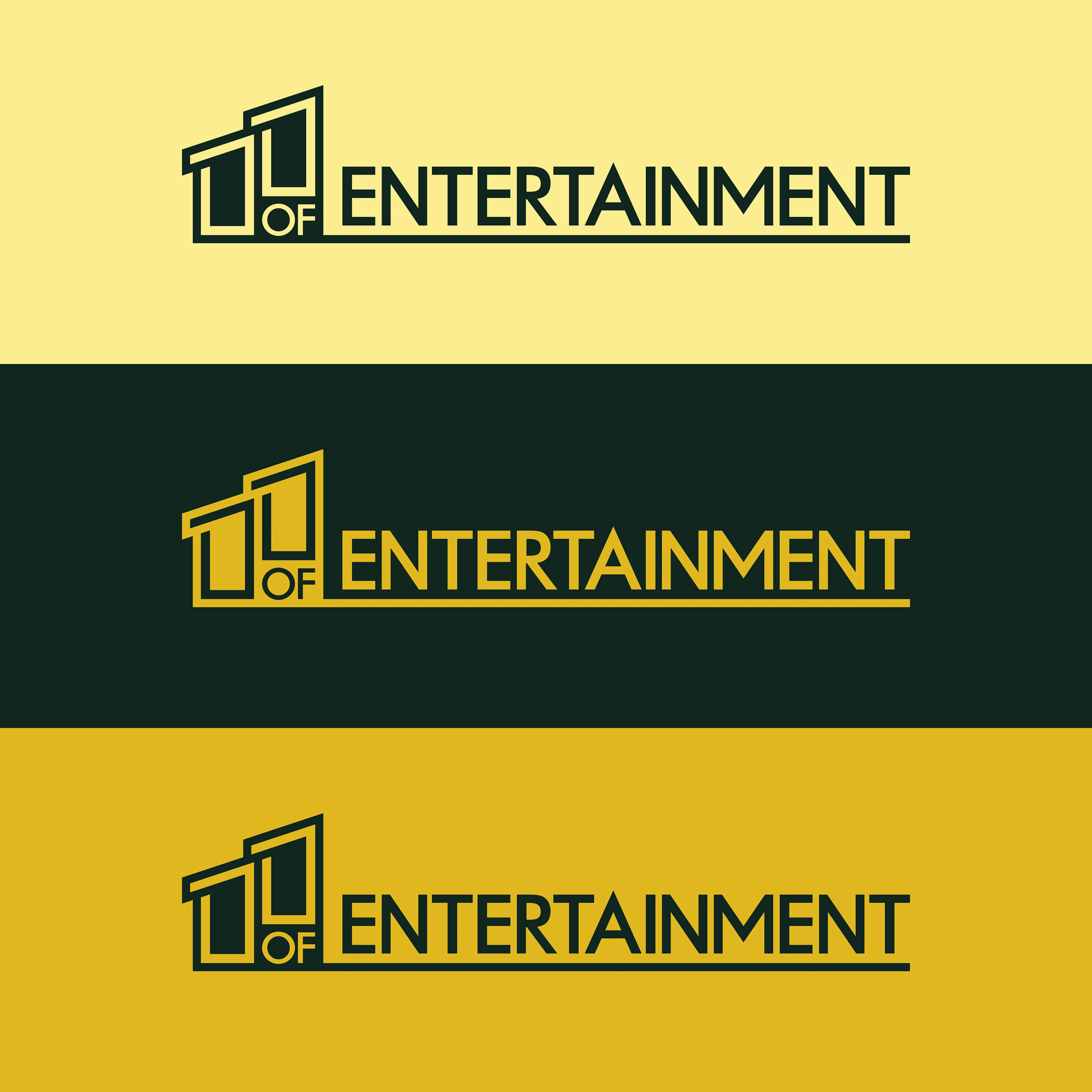 Логотип 1 of 1 ENTERTAINMENT — Изображение №2 — Брендинг, Графика на Dprofile