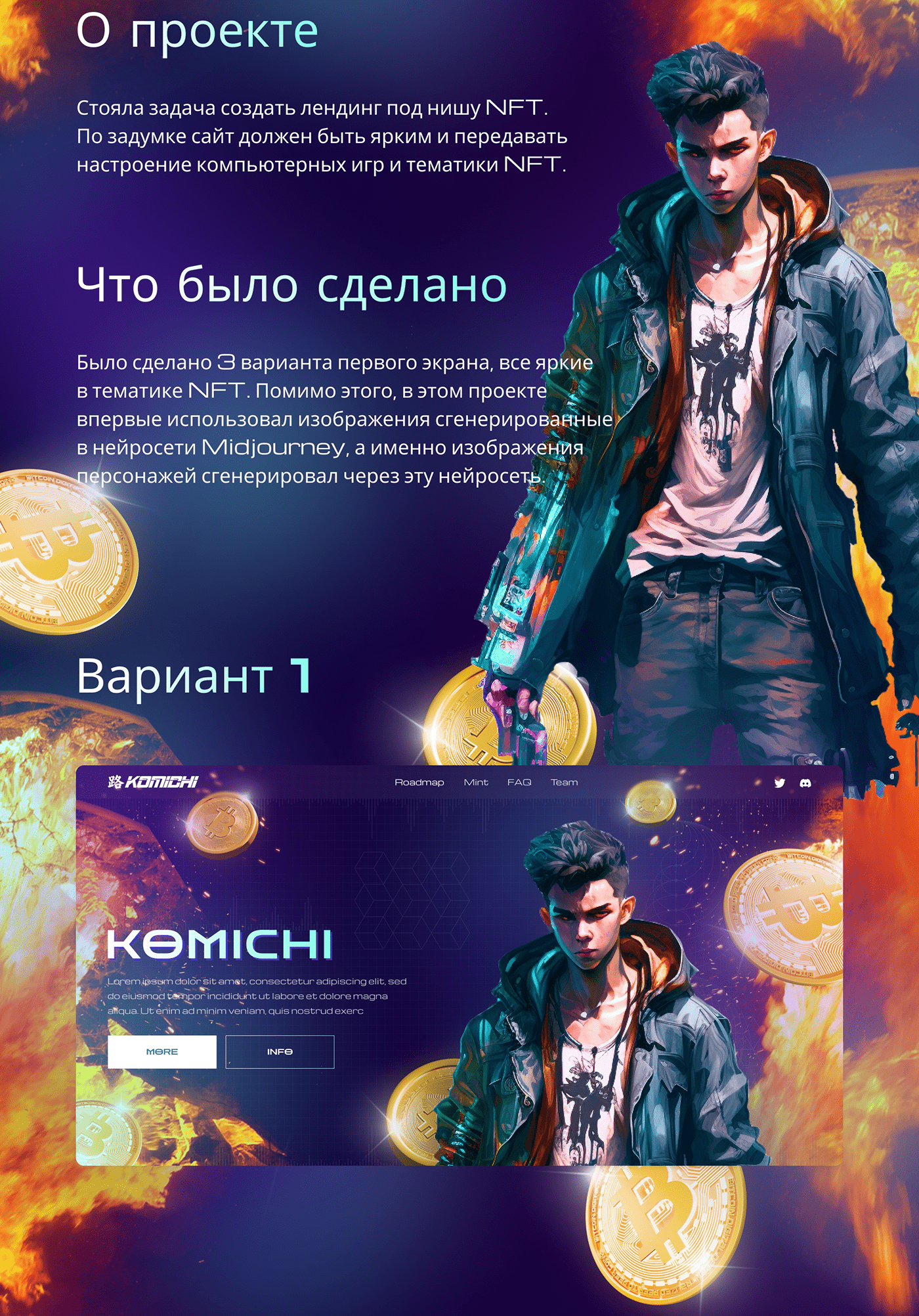 Landing Page в нише NFT — Изображение №2 — Интерфейсы на Dprofile