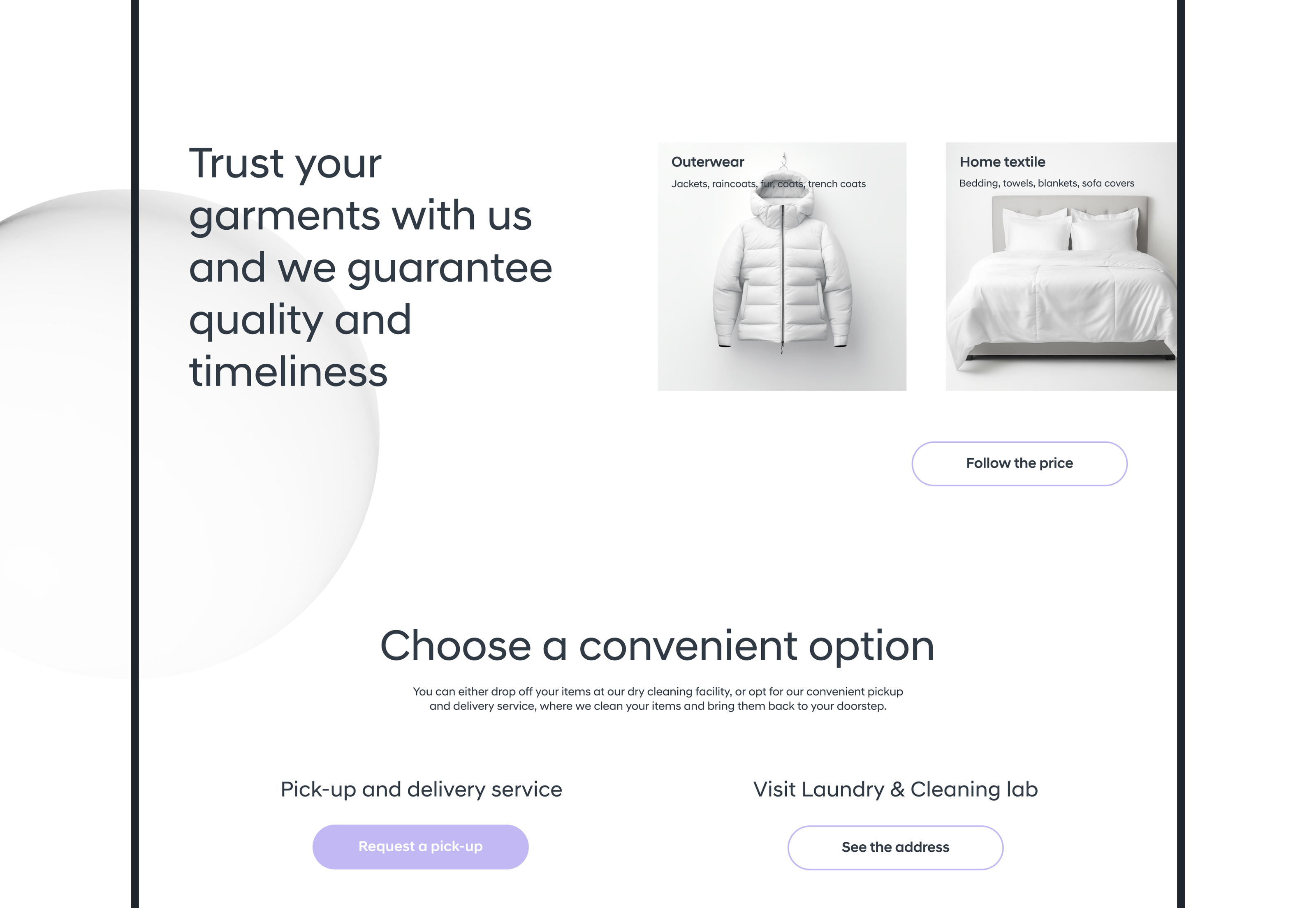 UI/UX Design | Serene | Dry cleaning — Изображение №4 — Интерфейсы на Dprofile
