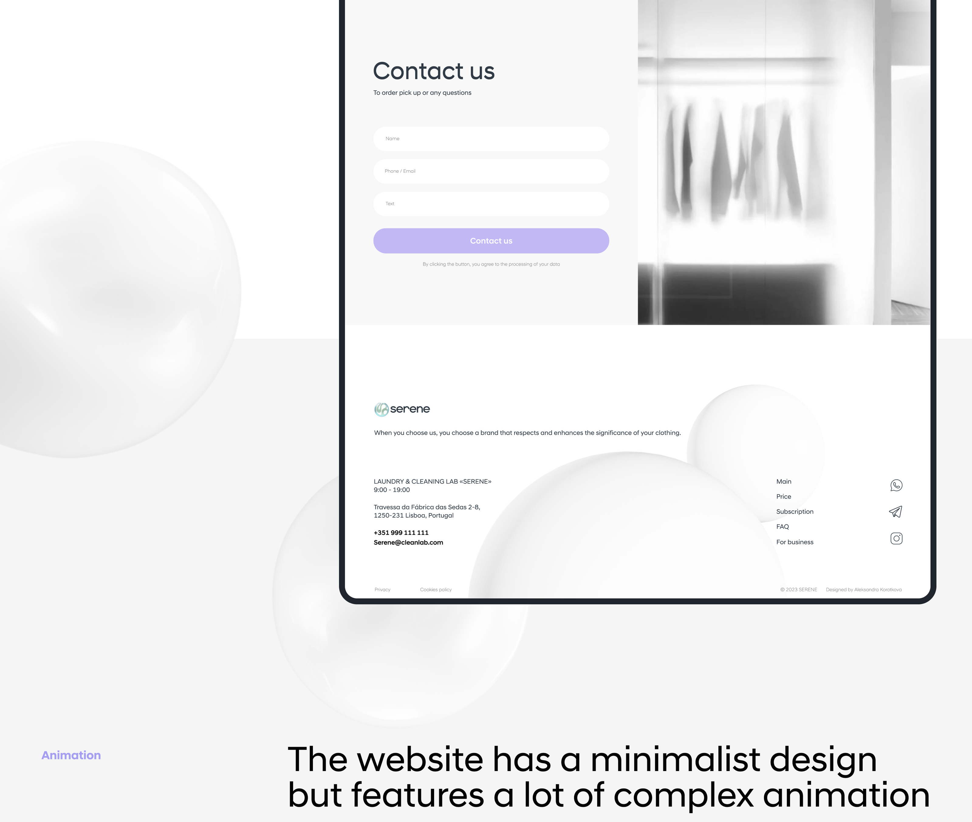UI/UX Design | Serene | Dry cleaning — Изображение №12 — Интерфейсы на Dprofile