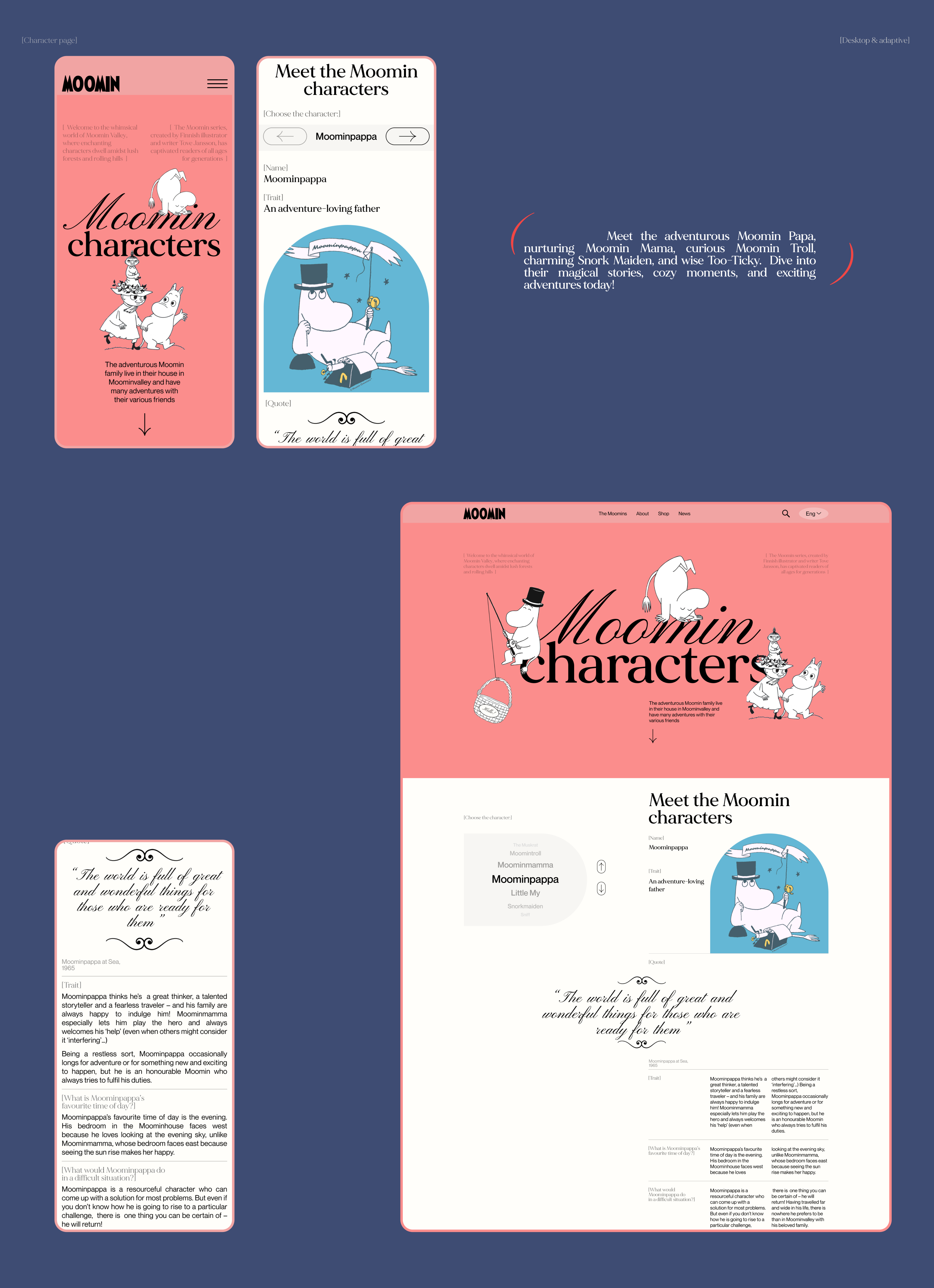 MOOMIN|Corporate website — Изображение №7 — Интерфейсы, Анимация на Dprofile