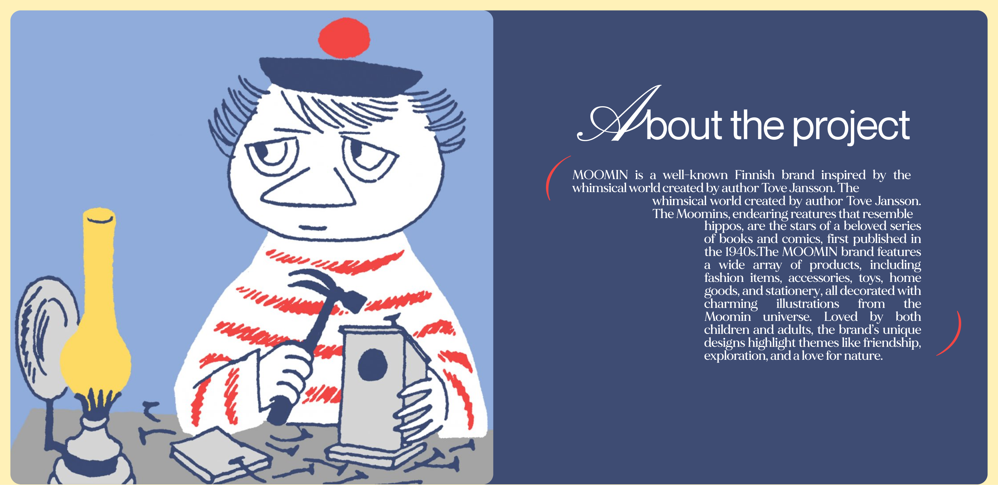 MOOMIN|Corporate website — Изображение №2 — Интерфейсы, Анимация на Dprofile