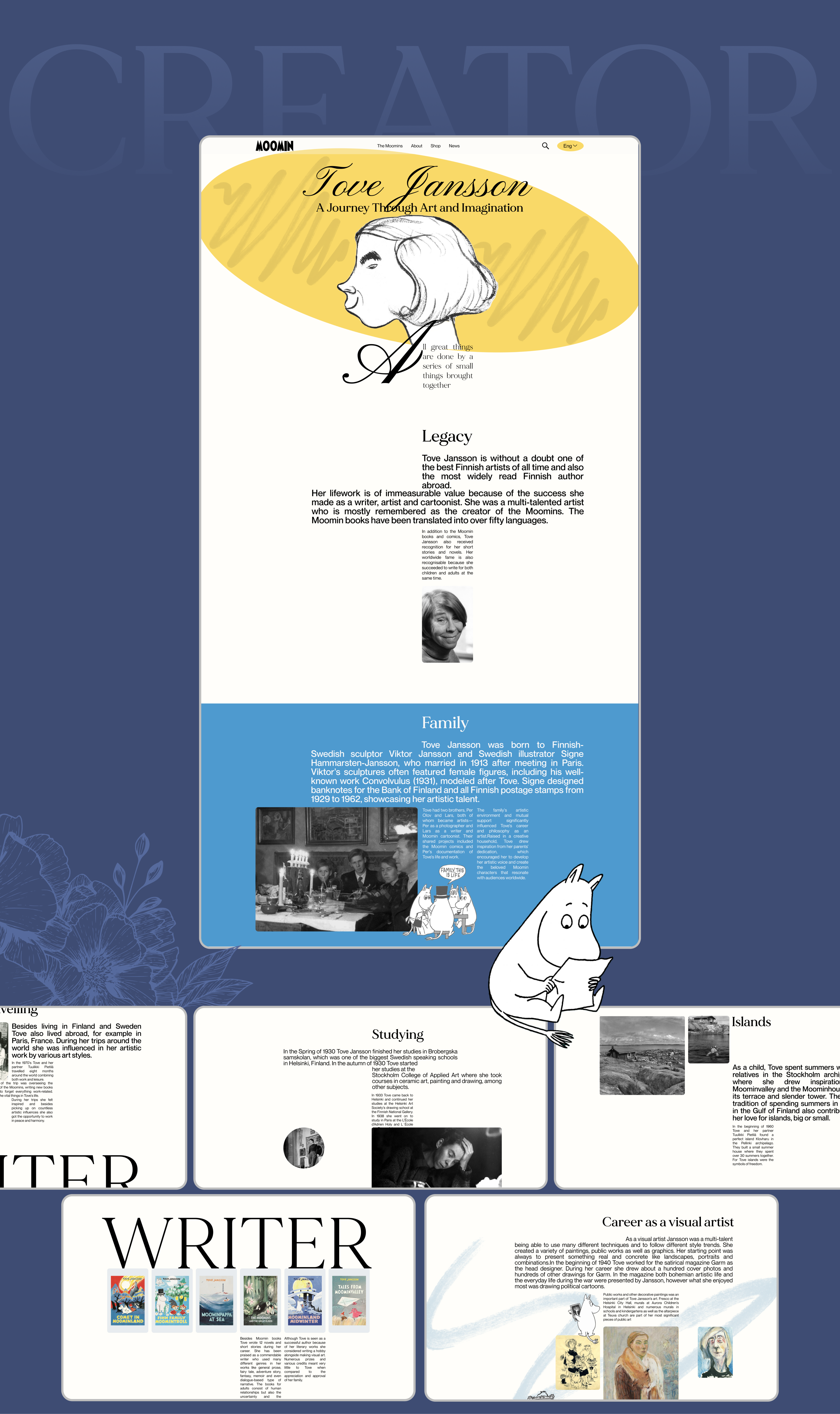 MOOMIN|Corporate website — Изображение №9 — Интерфейсы, Анимация на Dprofile