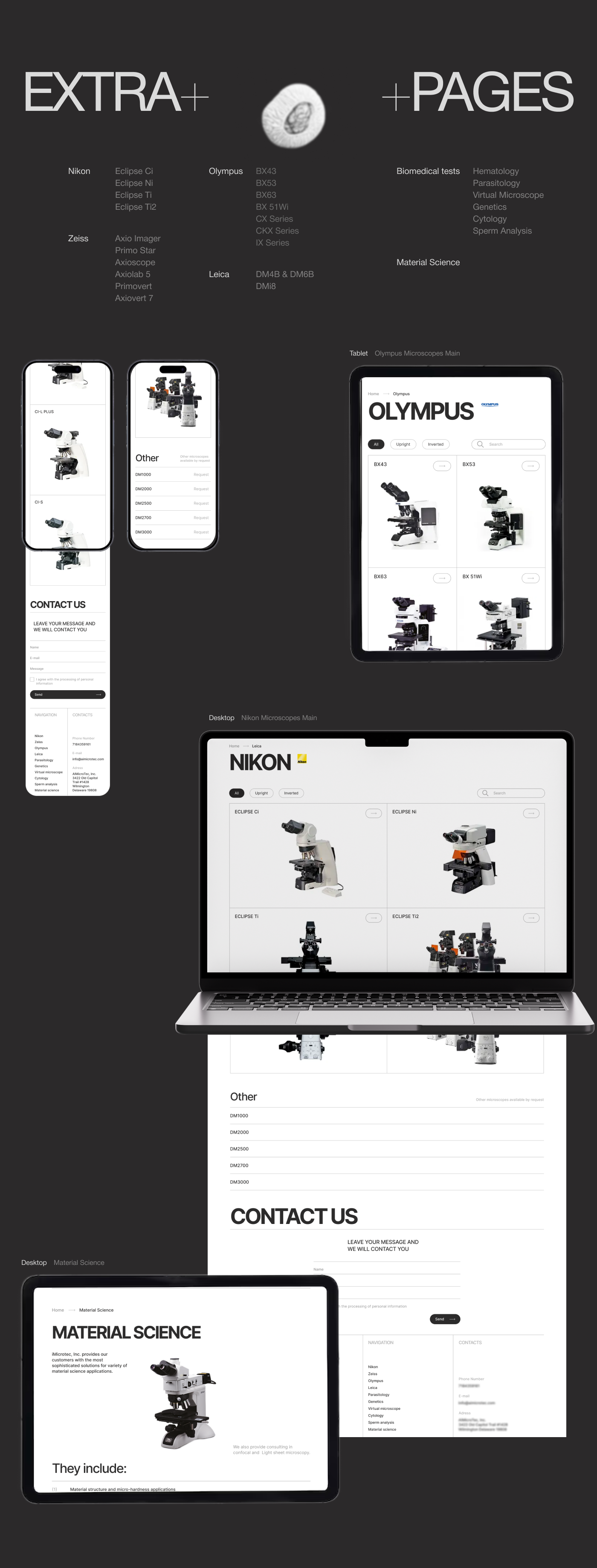 Microscopes with AI web-design / Commercial project — Изображение №6 — Интерфейсы на Dprofile