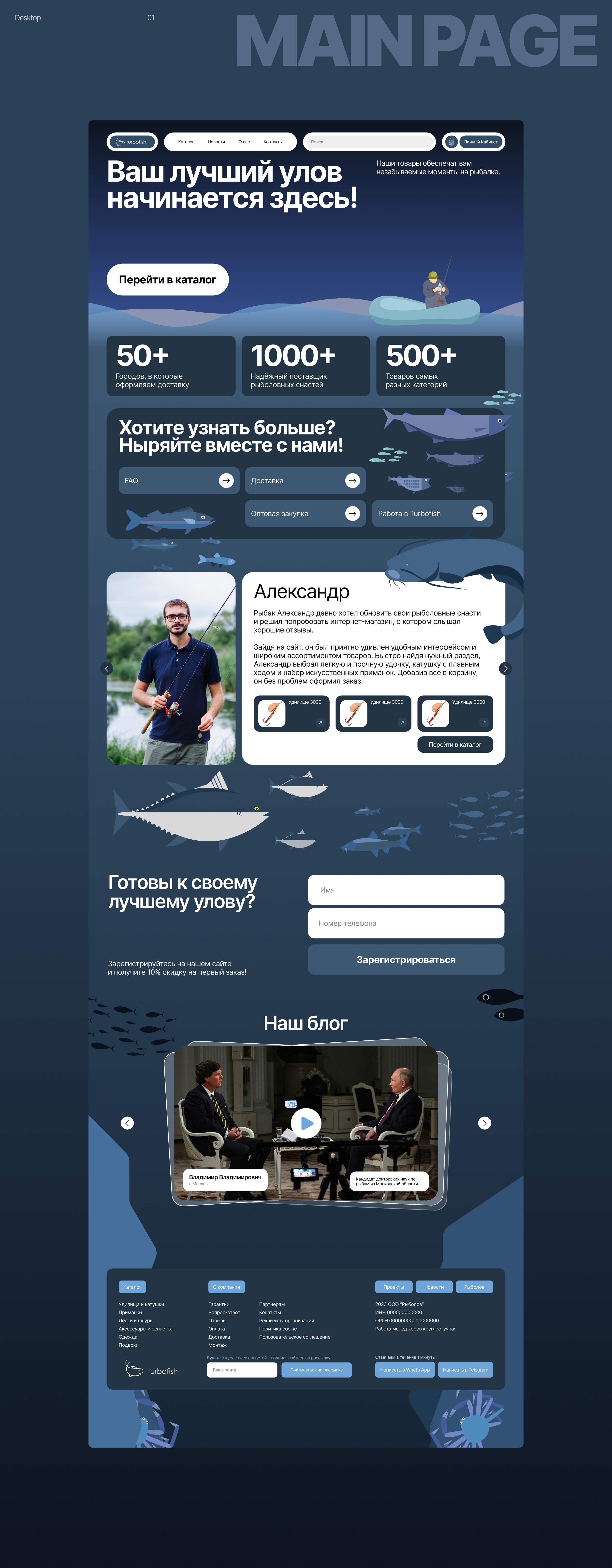 E-COMMERCE TURBOFISH — Изображение №4 — Интерфейсы, Иллюстрация на Dprofile