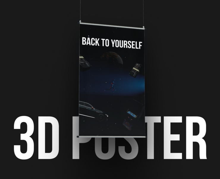 3D Poster - Back to yourself — Иллюстрация, 3D на Dprofile