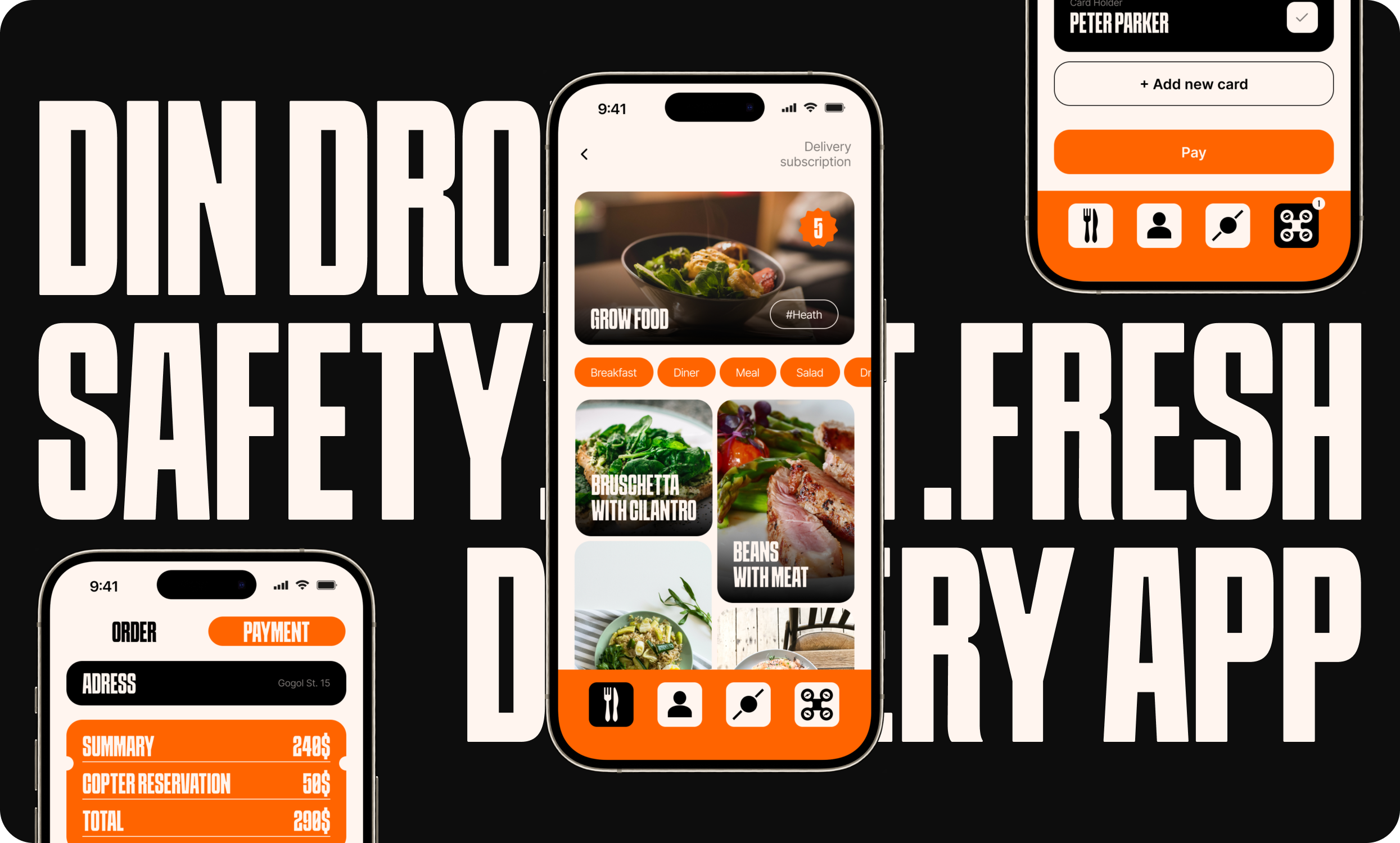 Din Drone / Mobile App Delivery — Изображение №1 — Интерфейсы, Иллюстрация на Dprofile