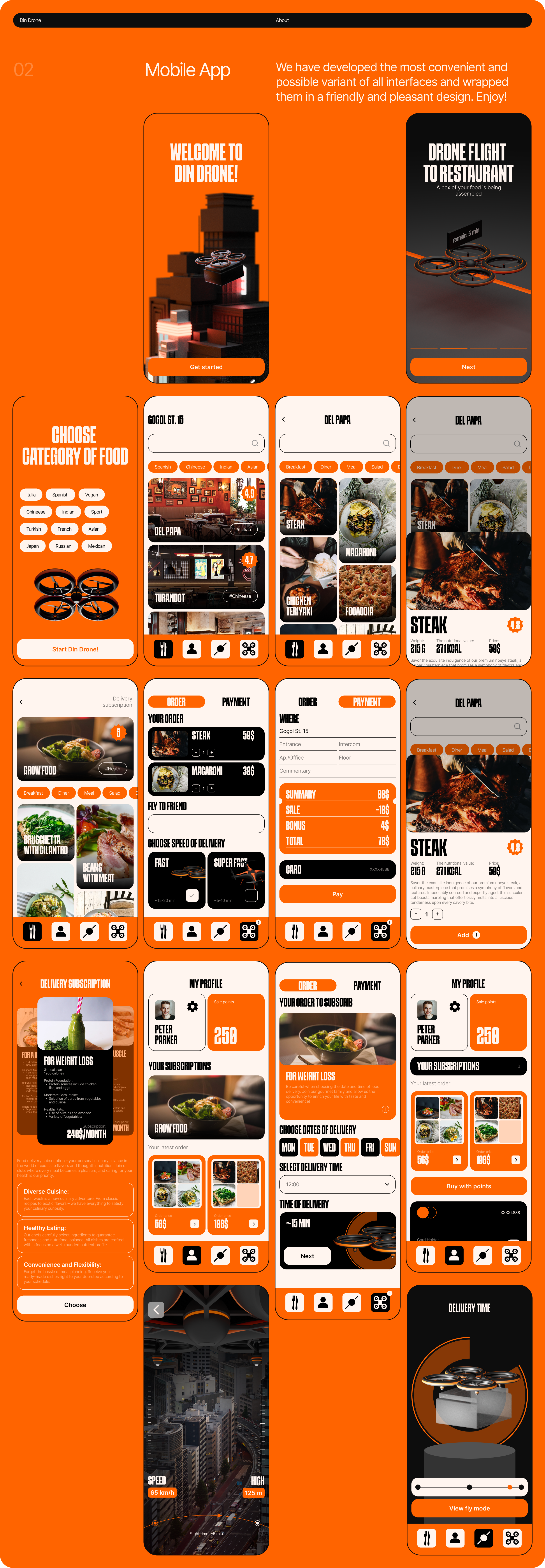 Din Drone / Mobile App Delivery — Изображение №12 — Интерфейсы, Иллюстрация на Dprofile