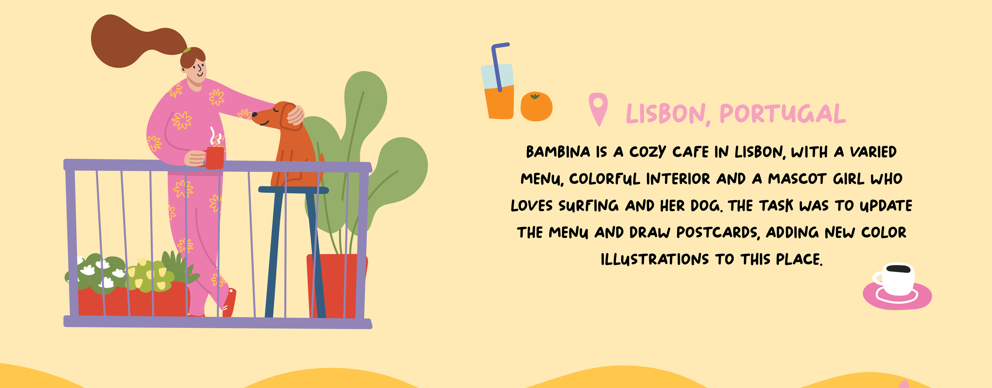 BAMBINA | Branding Illustrations for cafe — Изображение №3 — Иллюстрация на Dprofile