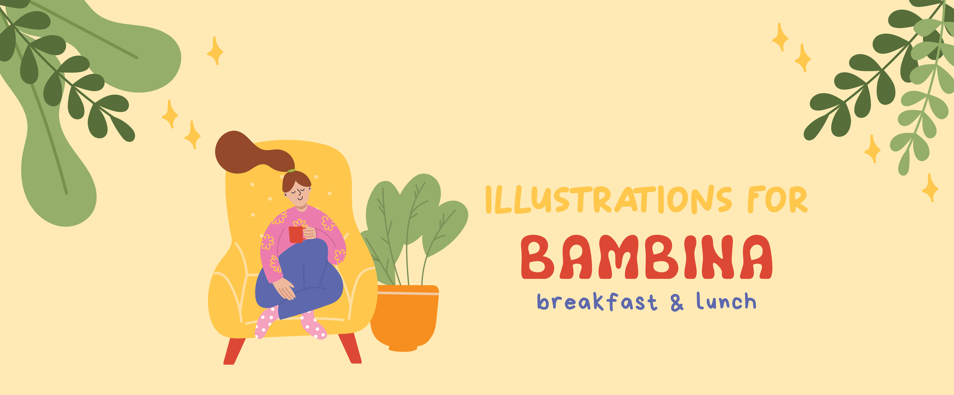 BAMBINA | Branding Illustrations for cafe — Изображение №1 — Иллюстрация на Dprofile