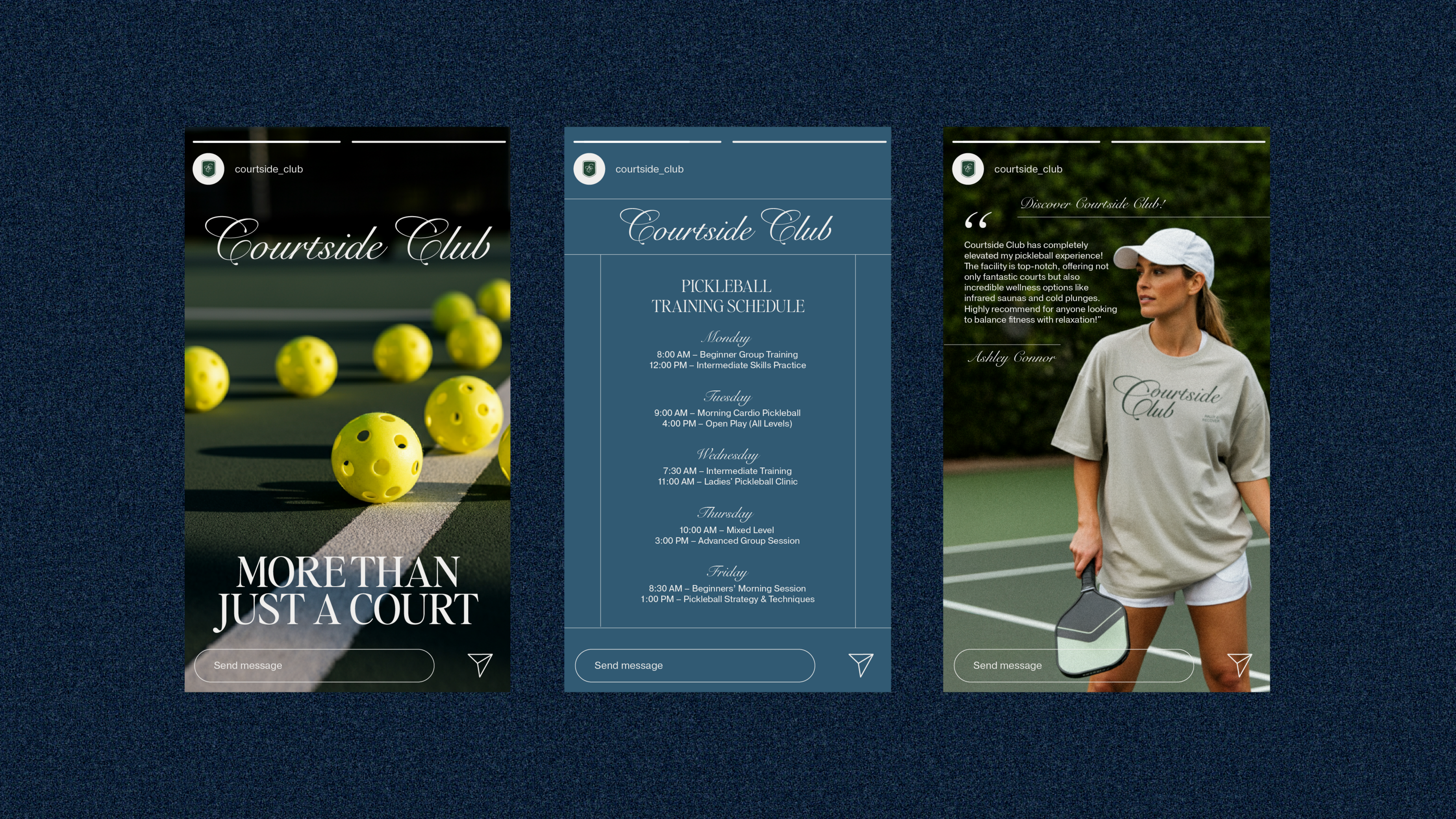 Pickleball Club / Courtside Club / Wellness — Изображение №24 — Брендинг на Dprofile
