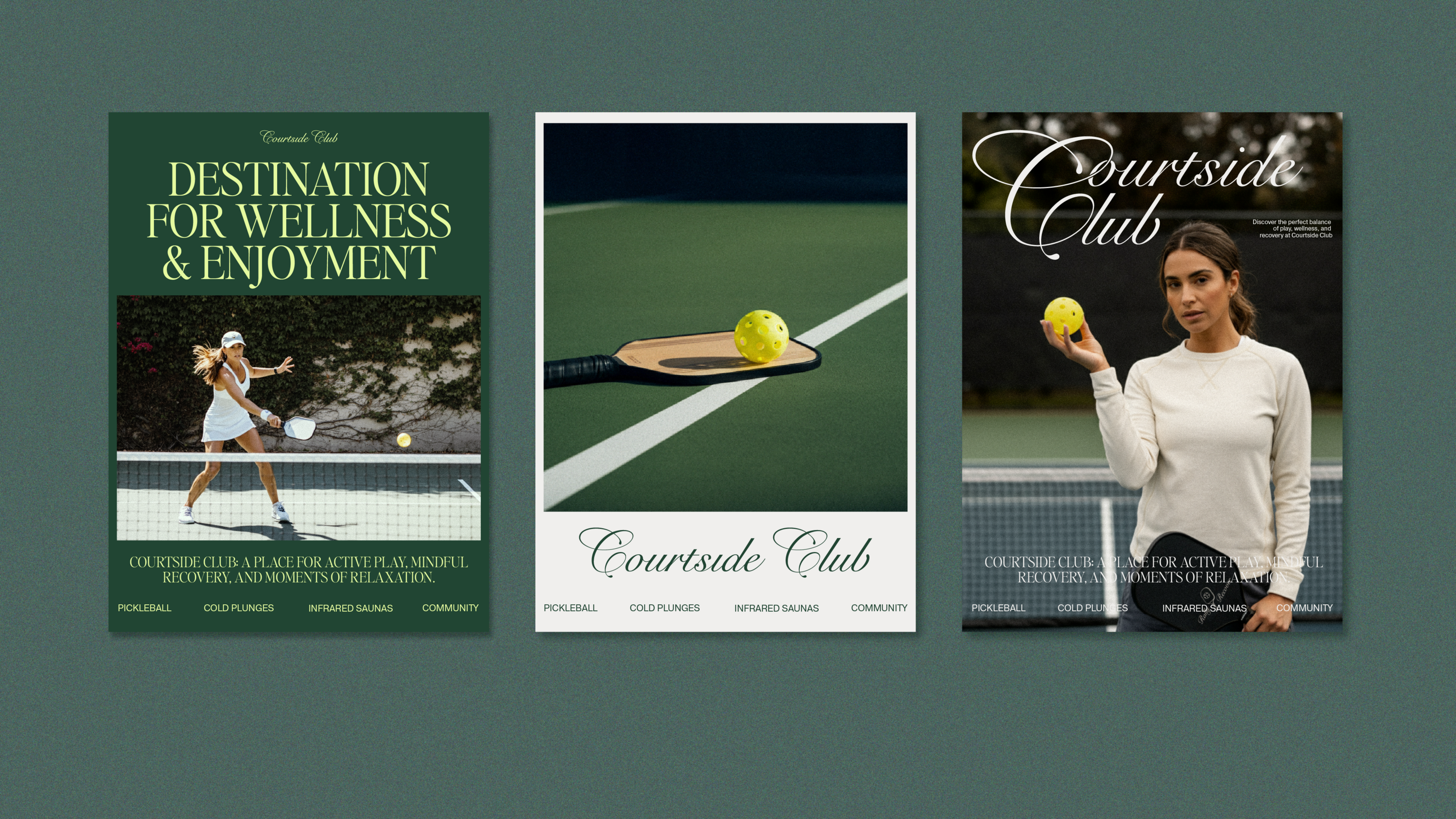 Pickleball Club / Courtside Club / Wellness — Изображение №10 — Брендинг на Dprofile