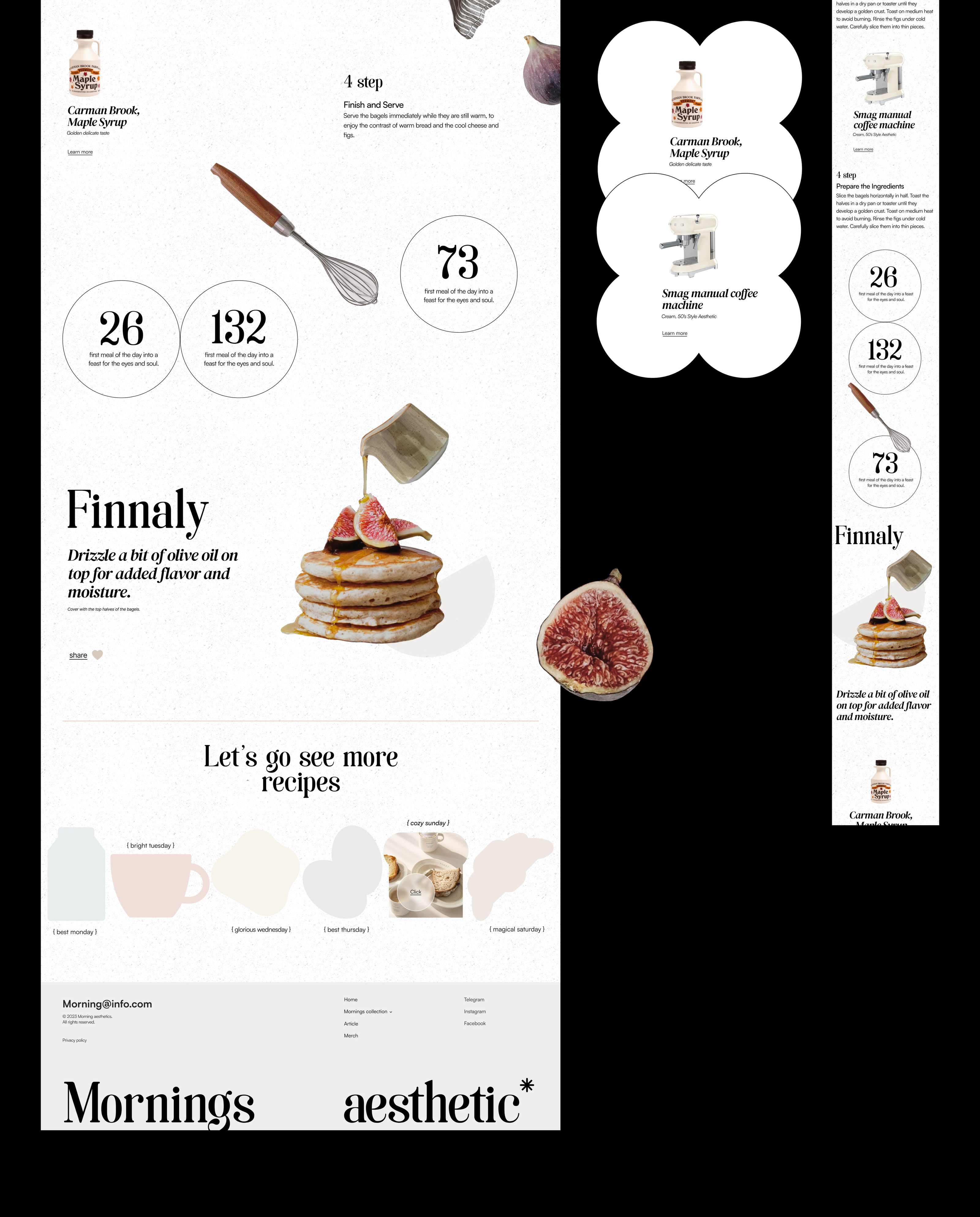 Morning aesthetics website UX/UI DESIGN — Изображение №16 — Интерфейсы, Анимация на Dprofile