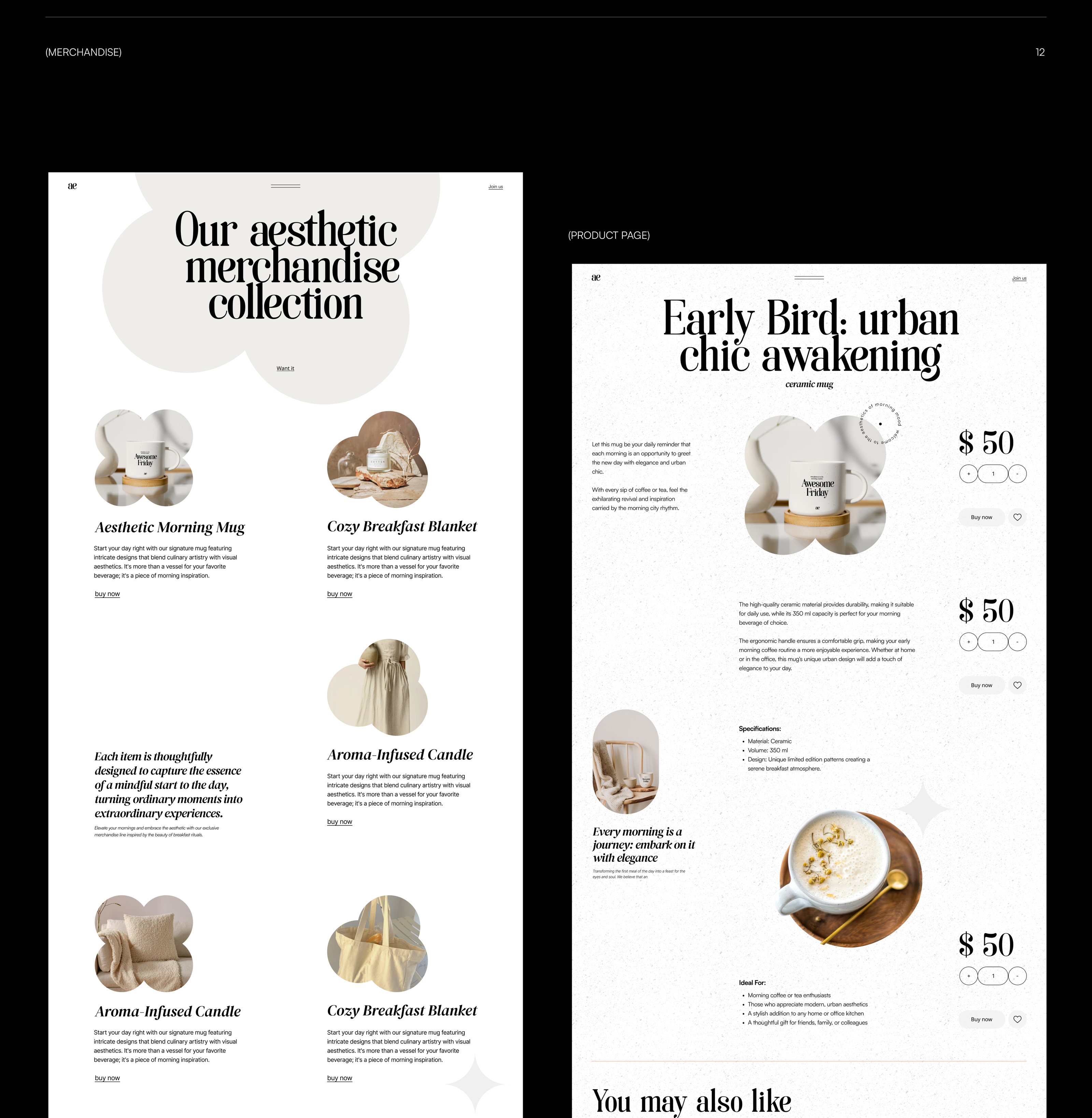 Morning aesthetics website UX/UI DESIGN — Изображение №17 — Интерфейсы, Анимация на Dprofile