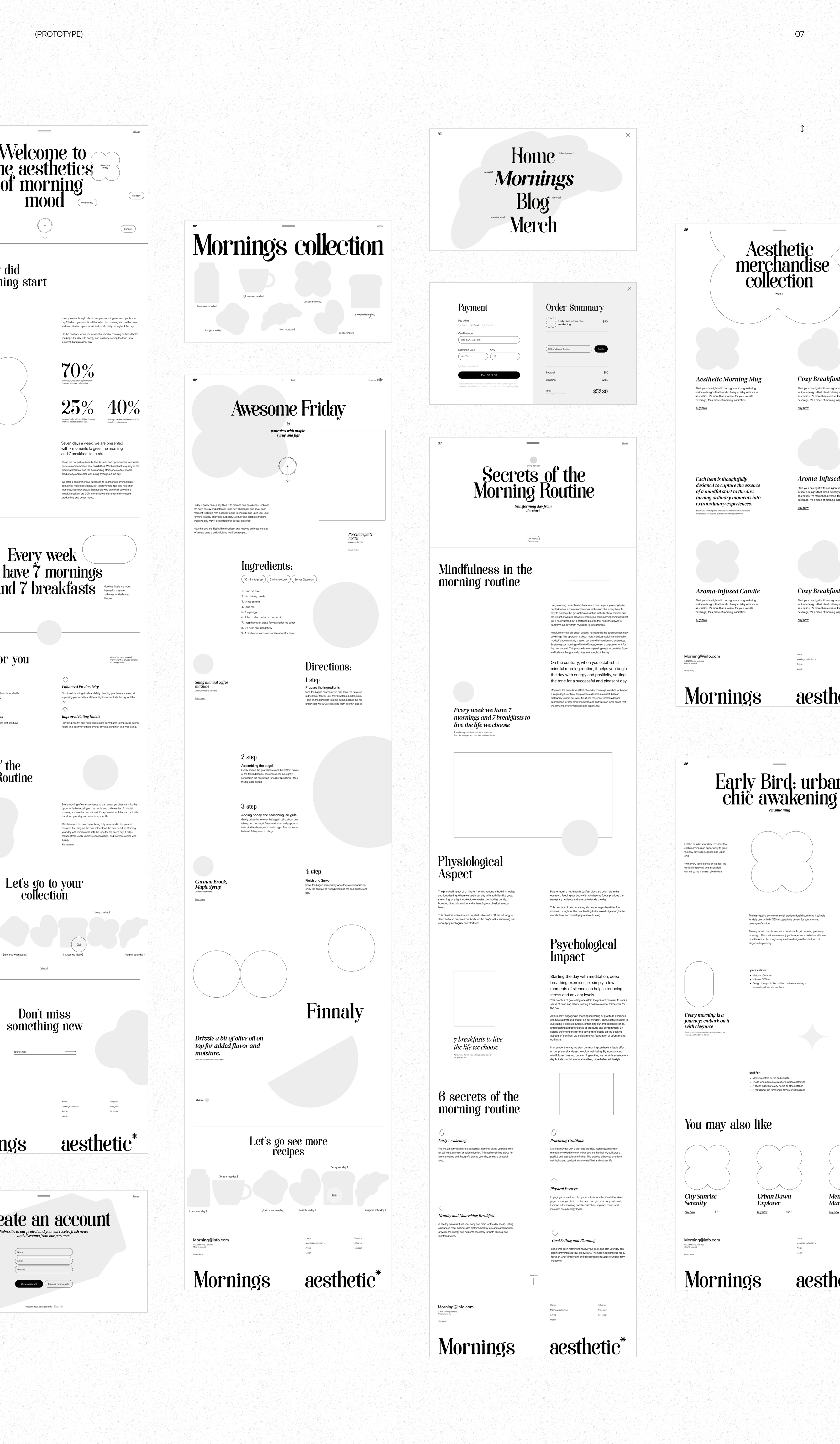 Morning aesthetics website UX/UI DESIGN — Изображение №8 — Интерфейсы, Анимация на Dprofile
