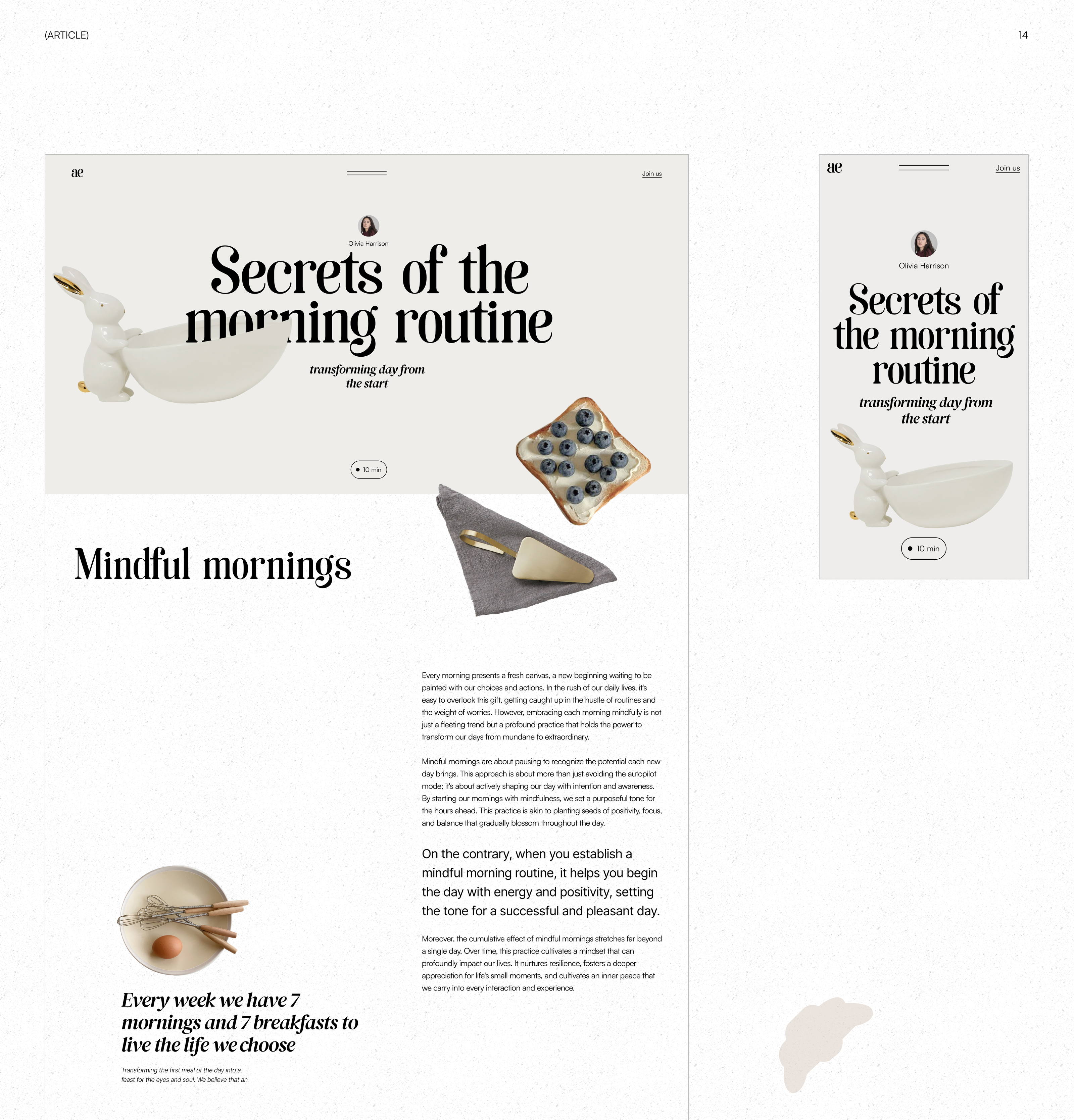 Morning aesthetics website UX/UI DESIGN — Изображение №21 — Интерфейсы, Анимация на Dprofile