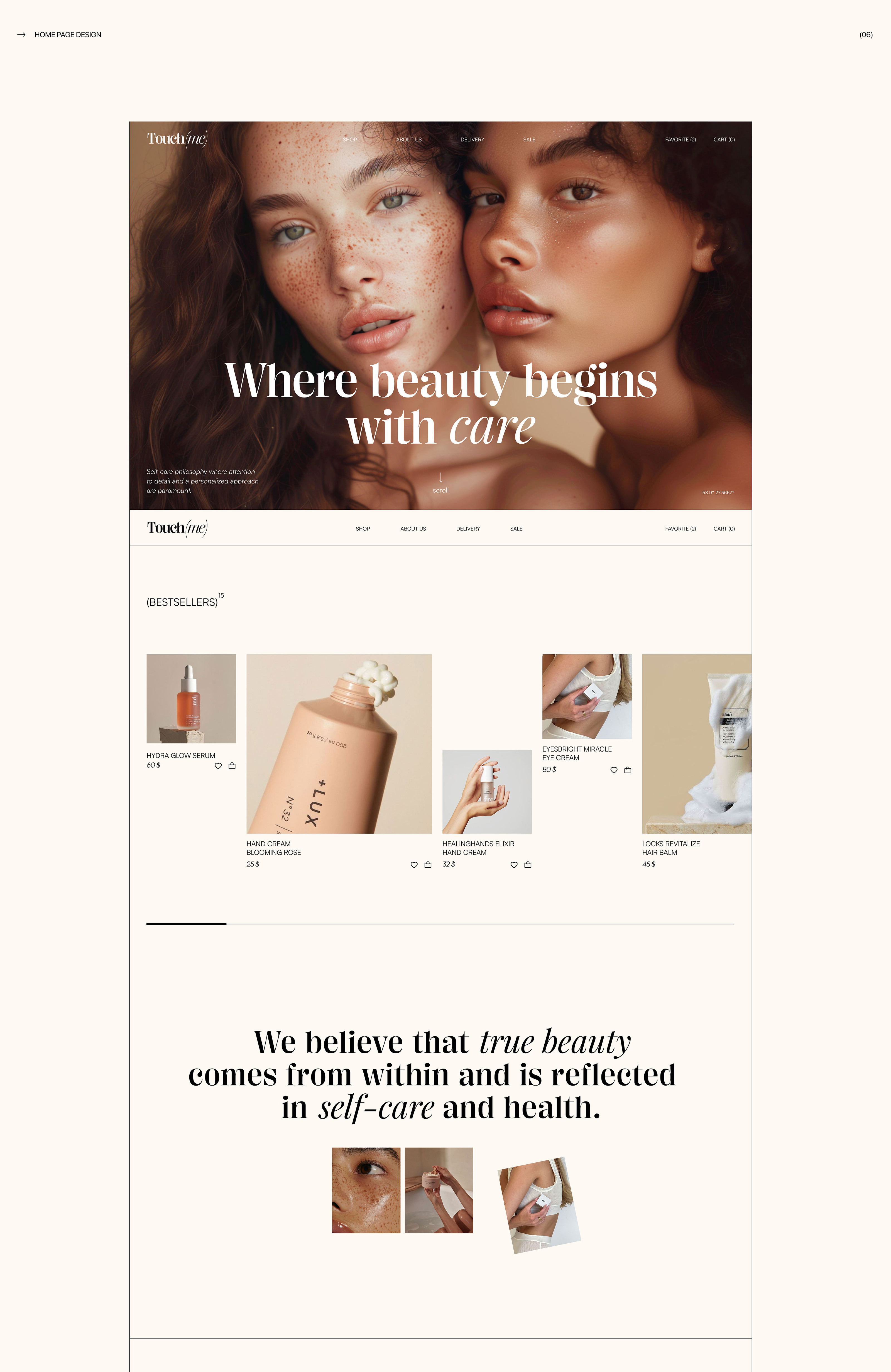 Touch(me) / E-commerce / Skin care / UX/UI Design / — Изображение №6 — Интерфейсы, Брендинг на Dprofile