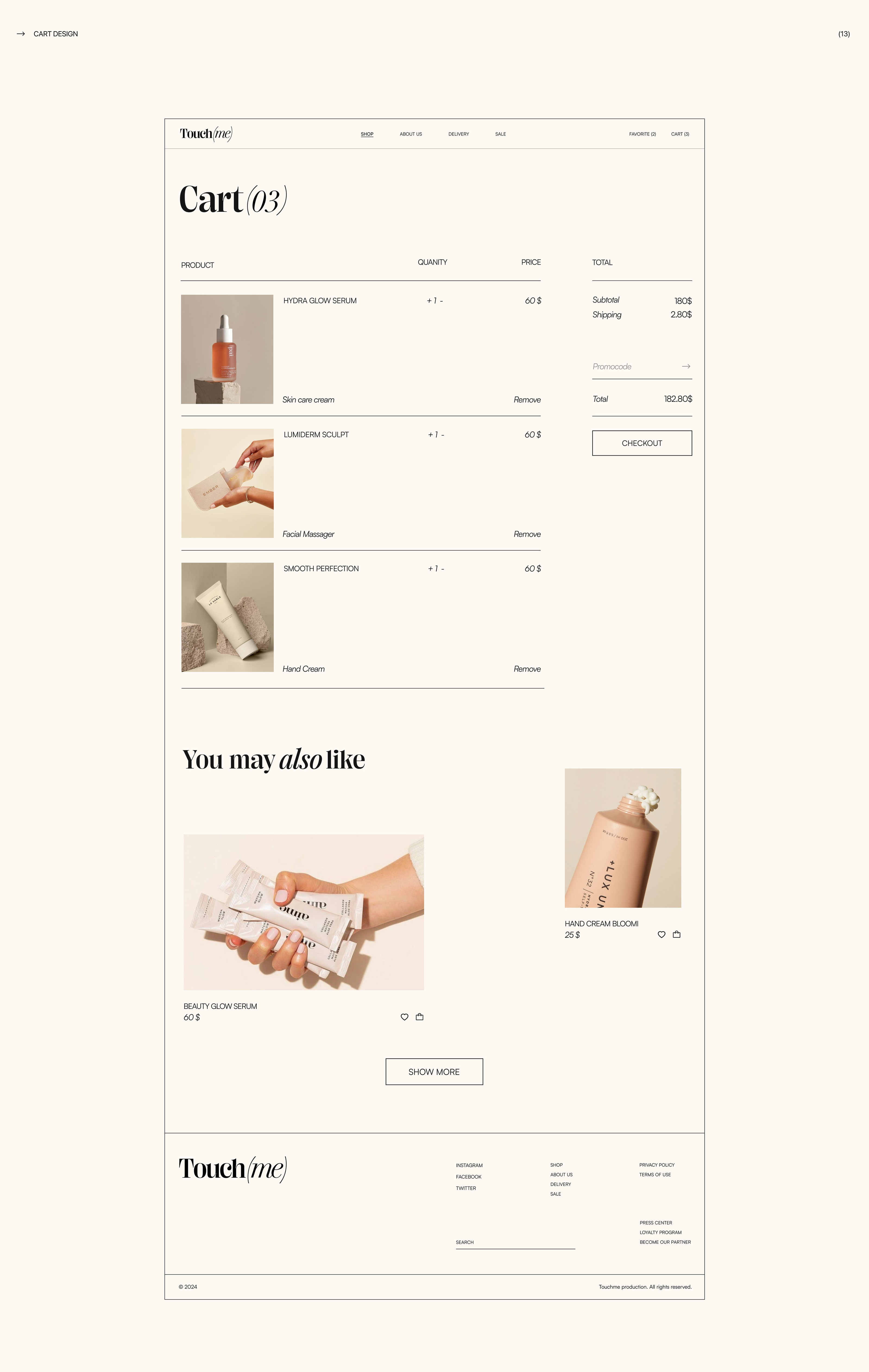 Touch(me) / E-commerce / Skin care / UX/UI Design / — Изображение №17 — Интерфейсы, Брендинг на Dprofile