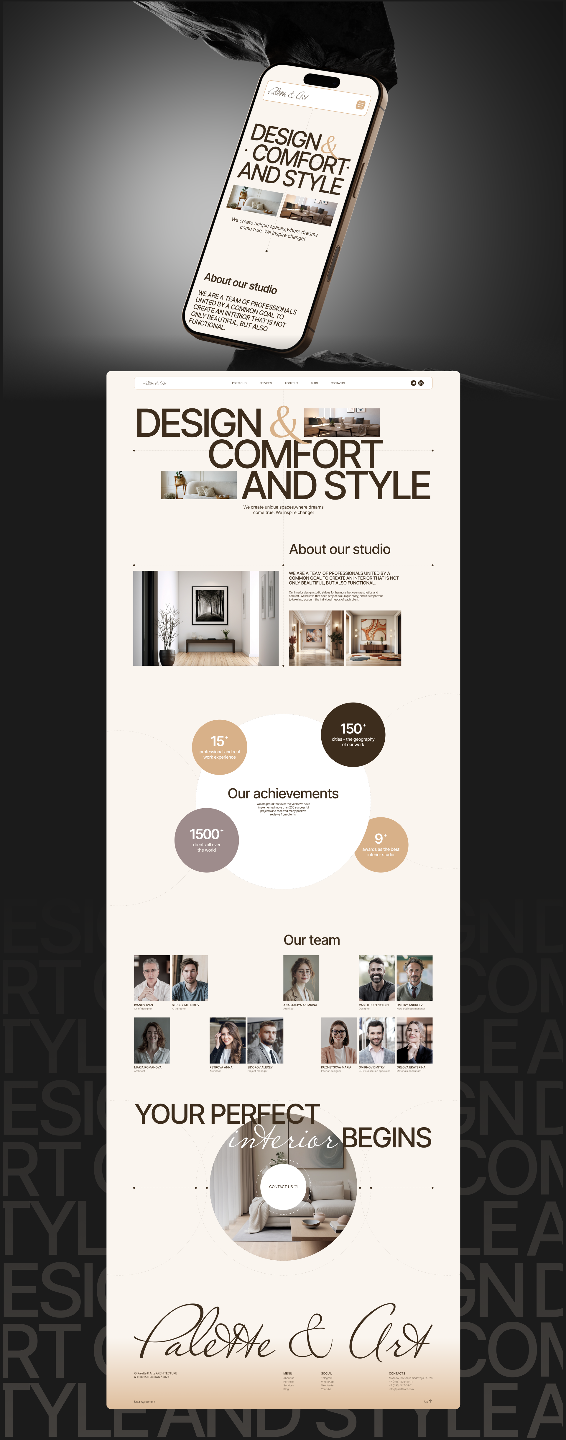 Pallete & Art: Interior design studio — Изображение №10 — Интерфейсы на Dprofile